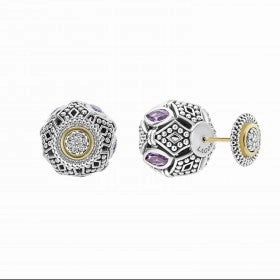 Signature Caviar Amethyst Earring Backs