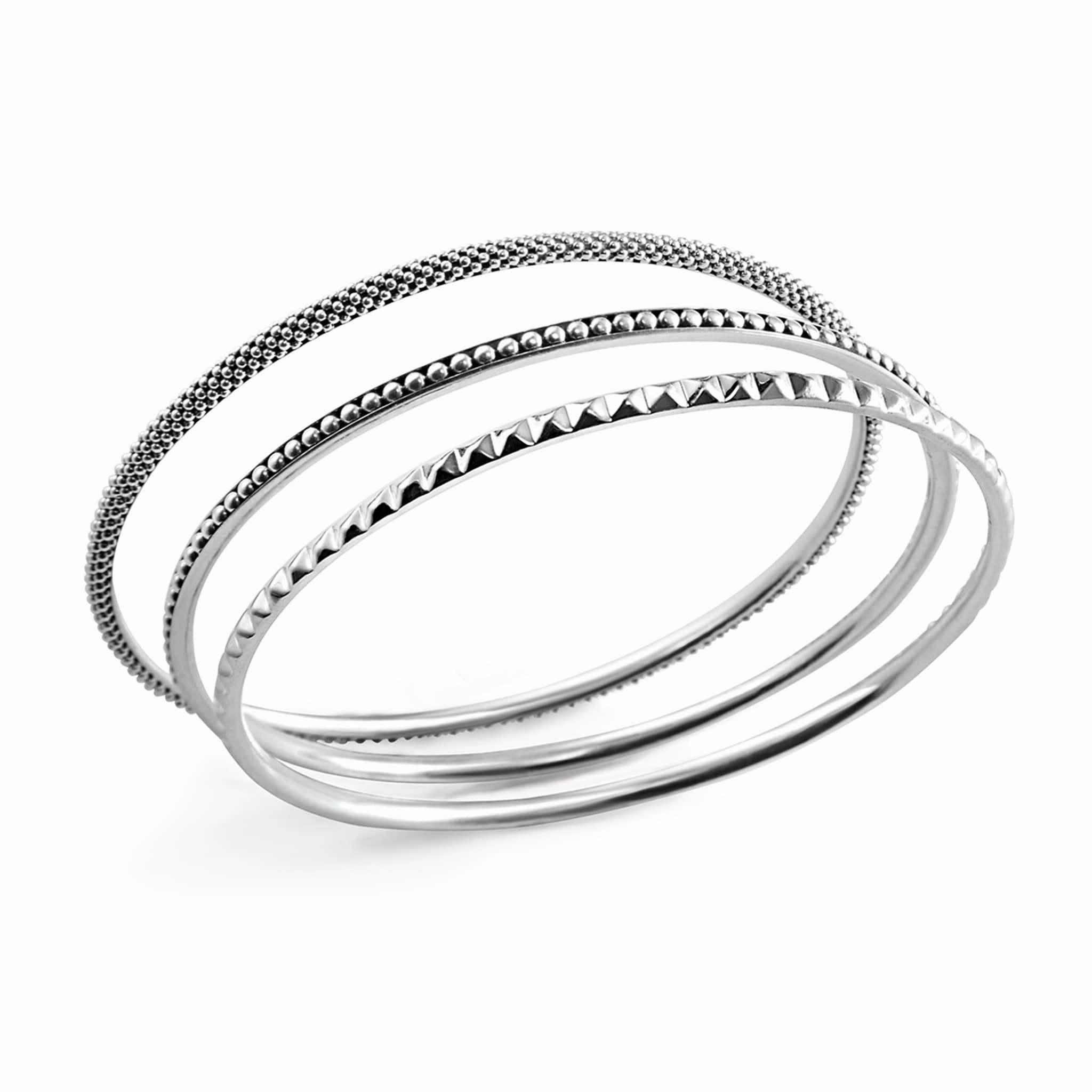 Signature Caviar Bangle Set