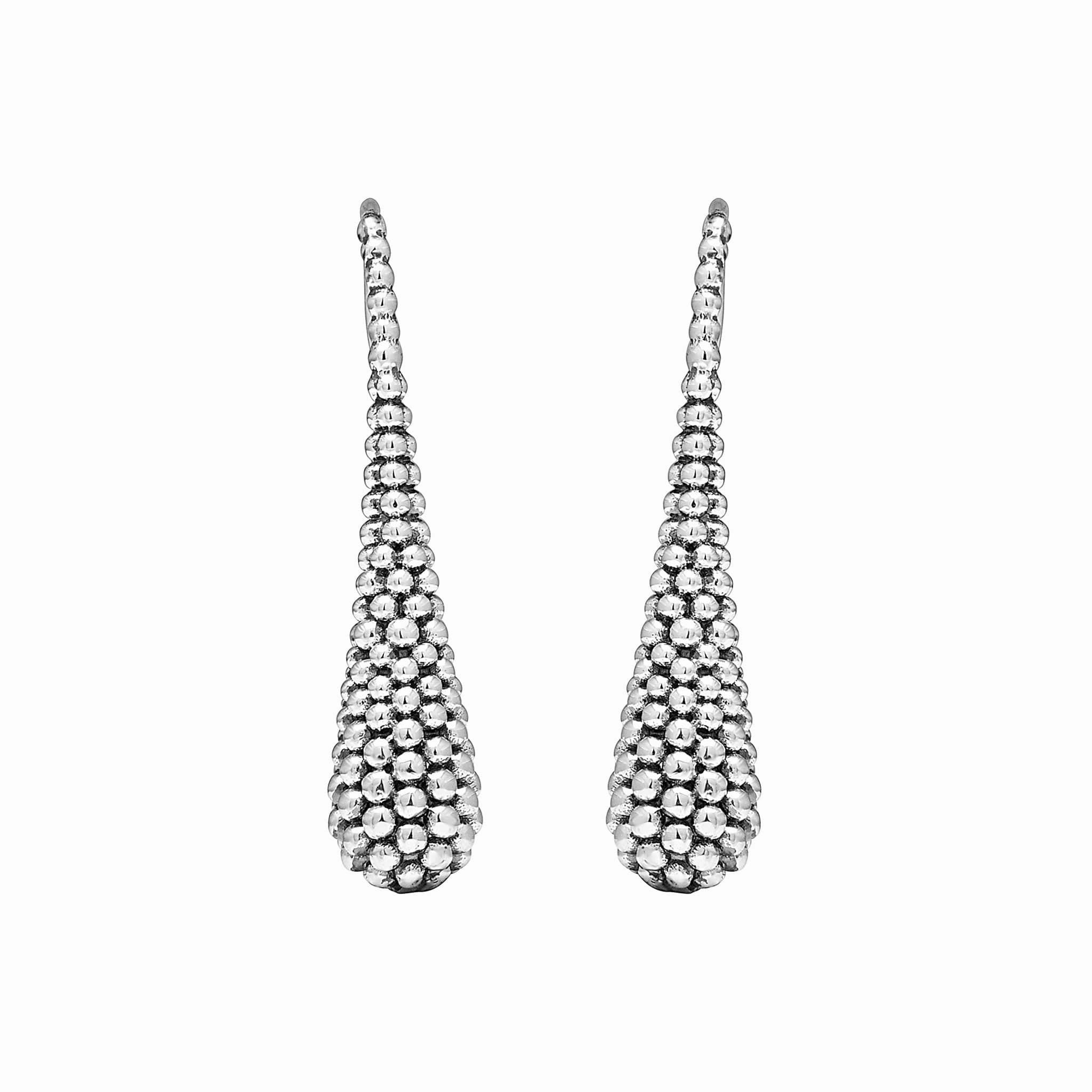 Signature Caviar Beaded Teardrop Earrings