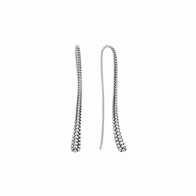 Signature Caviar  Beaded Thin Drop Earrings