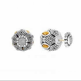 Signature Caviar Citrine Earring Backs