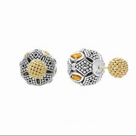 Signature Caviar Citrine Earring Backs