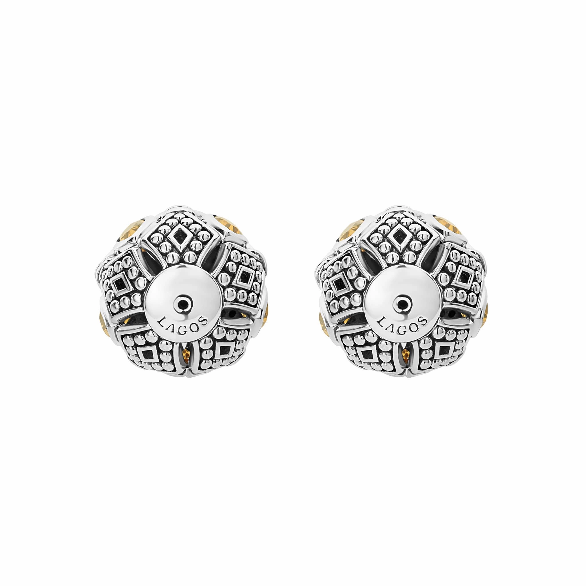 Signature Caviar Citrine Earring Backs
