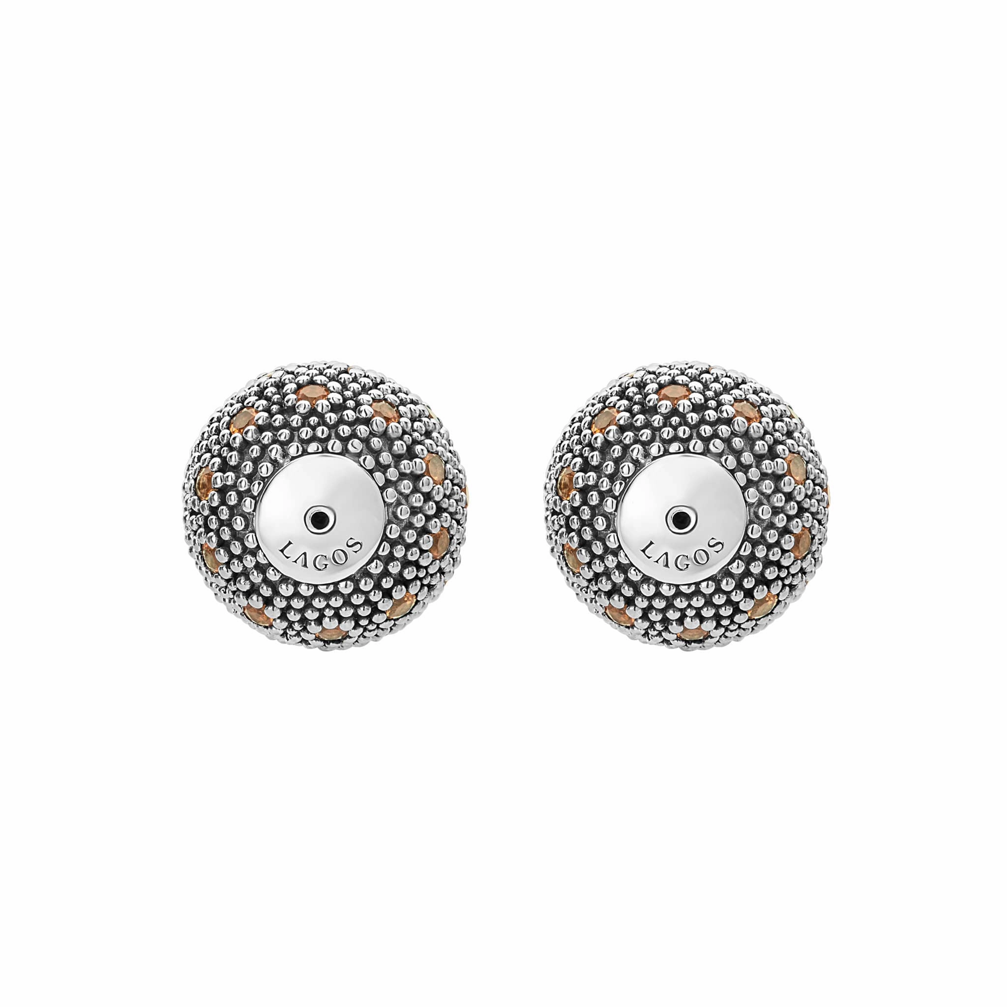 Signature Caviar Citrine Earring Backs
