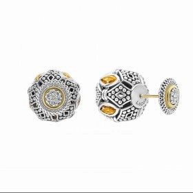 Signature Caviar Citrine Earring Backs