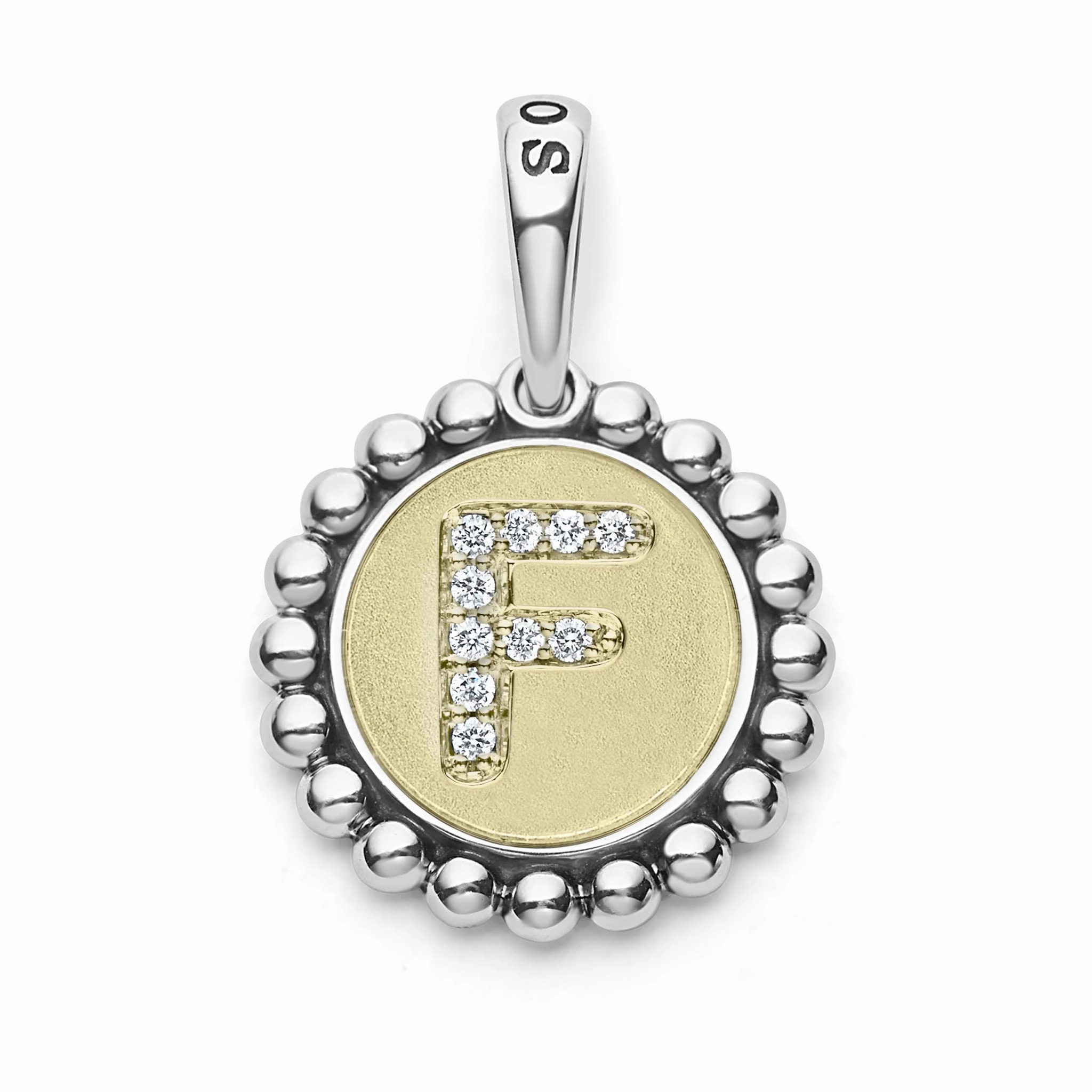Signature Caviar Diamond F Initial Charm