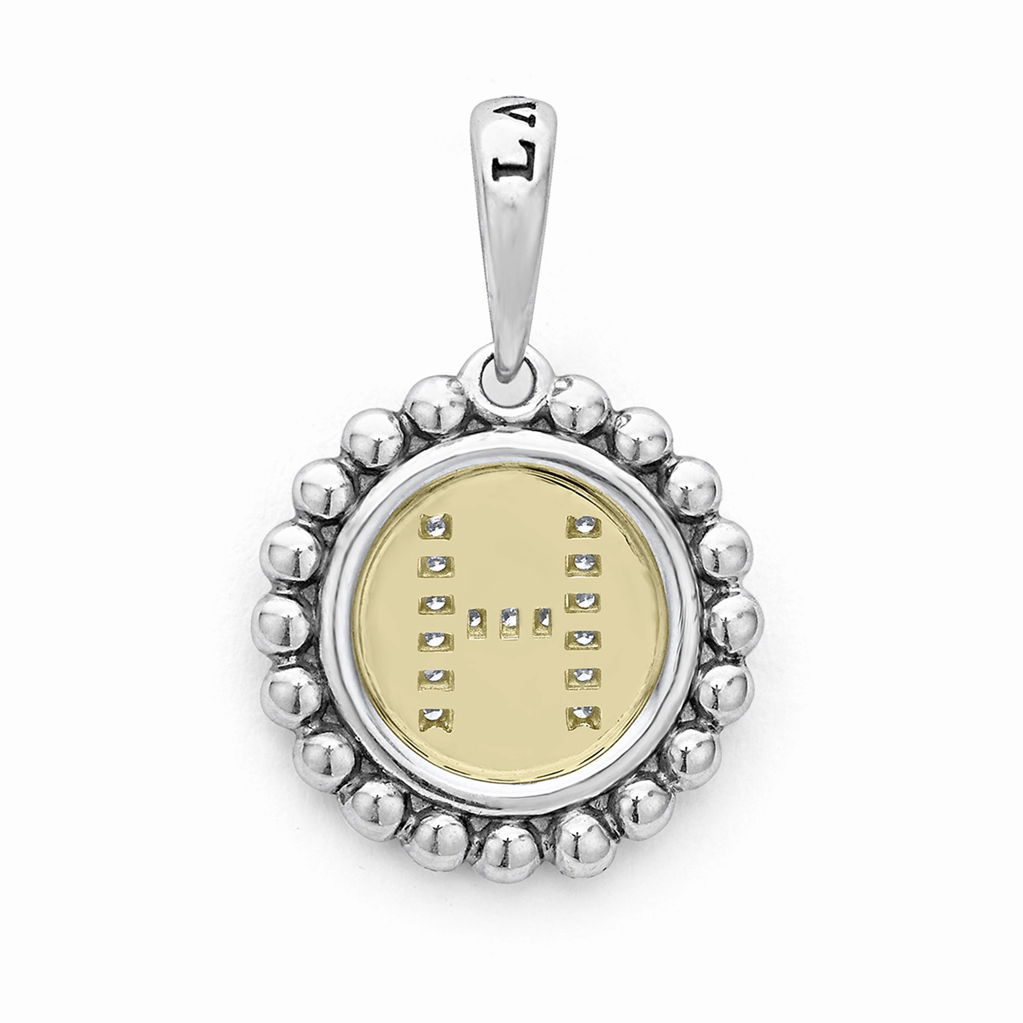 Signature Caviar Diamond H Initial Charm