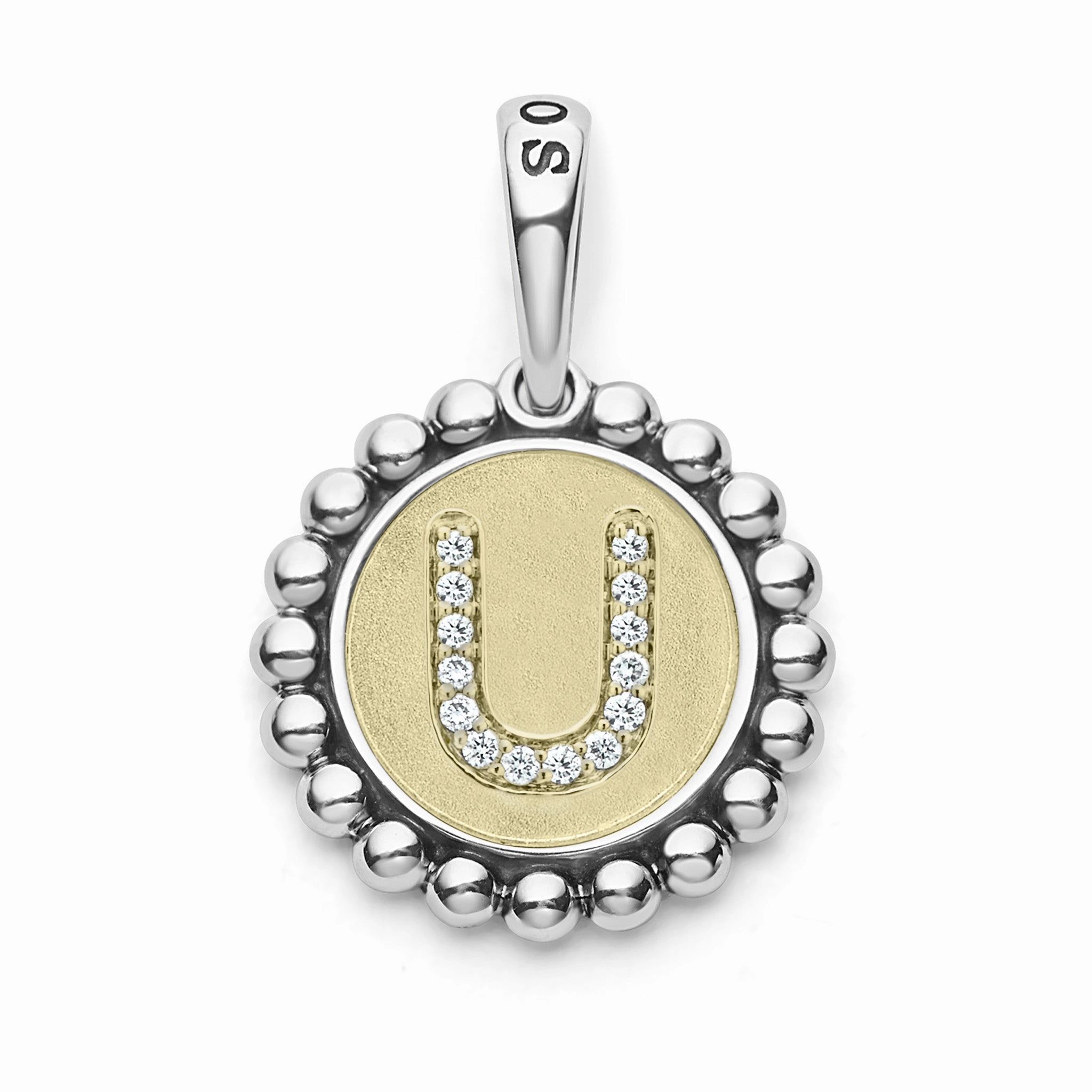 Signature Caviar Diamond U Initial Charm