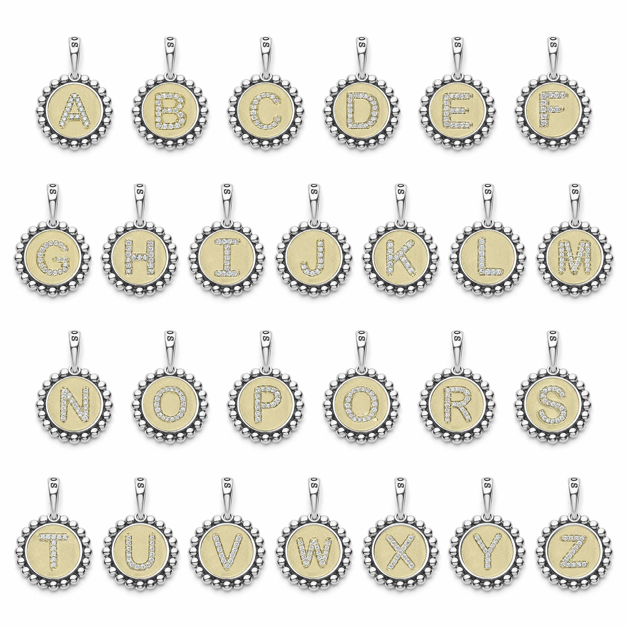 Signature Caviar Diamond V Initial Charm