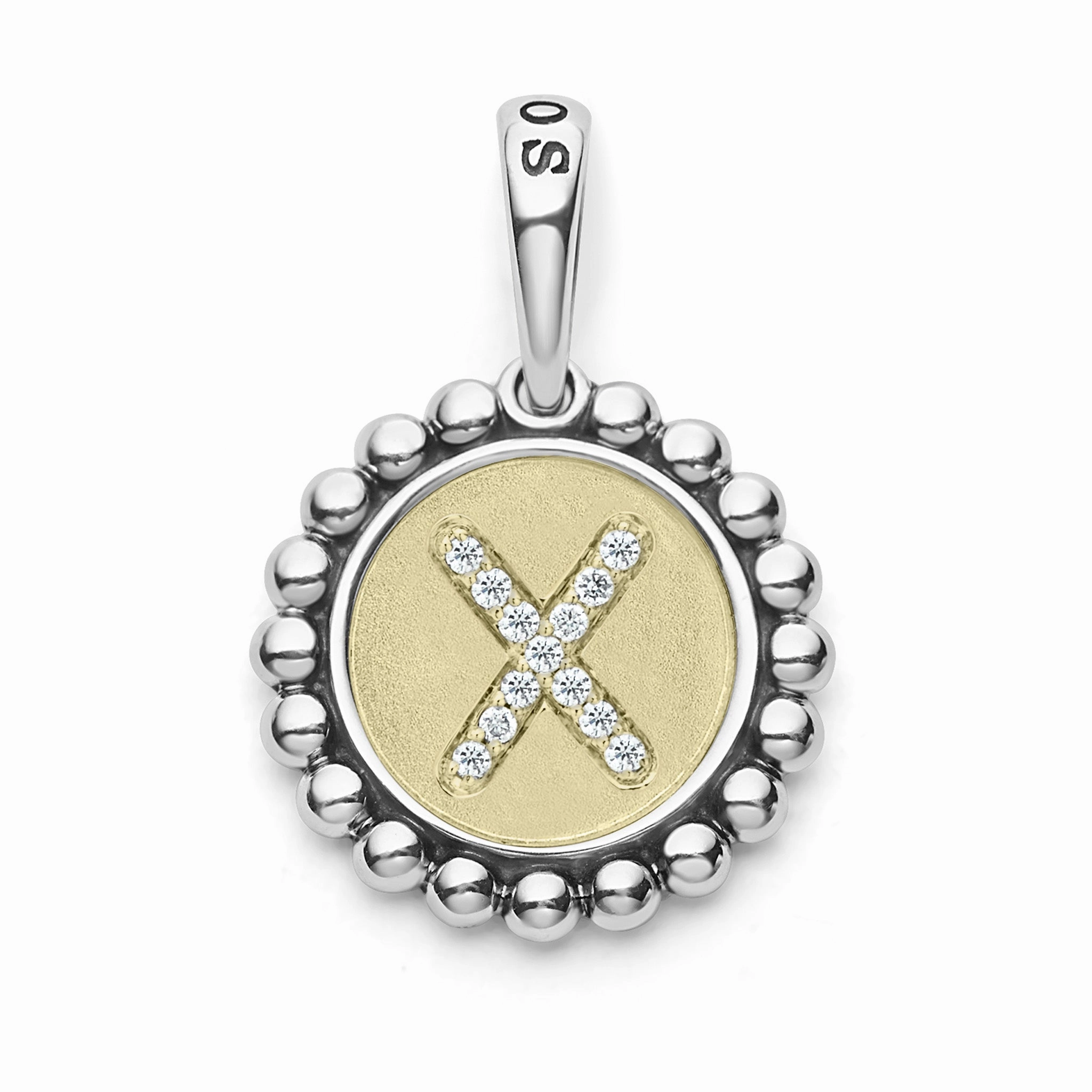 Signature Caviar Diamond X Initial Charm