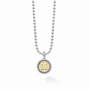 Signature Caviar Gemini Zodiac Charm Necklace
