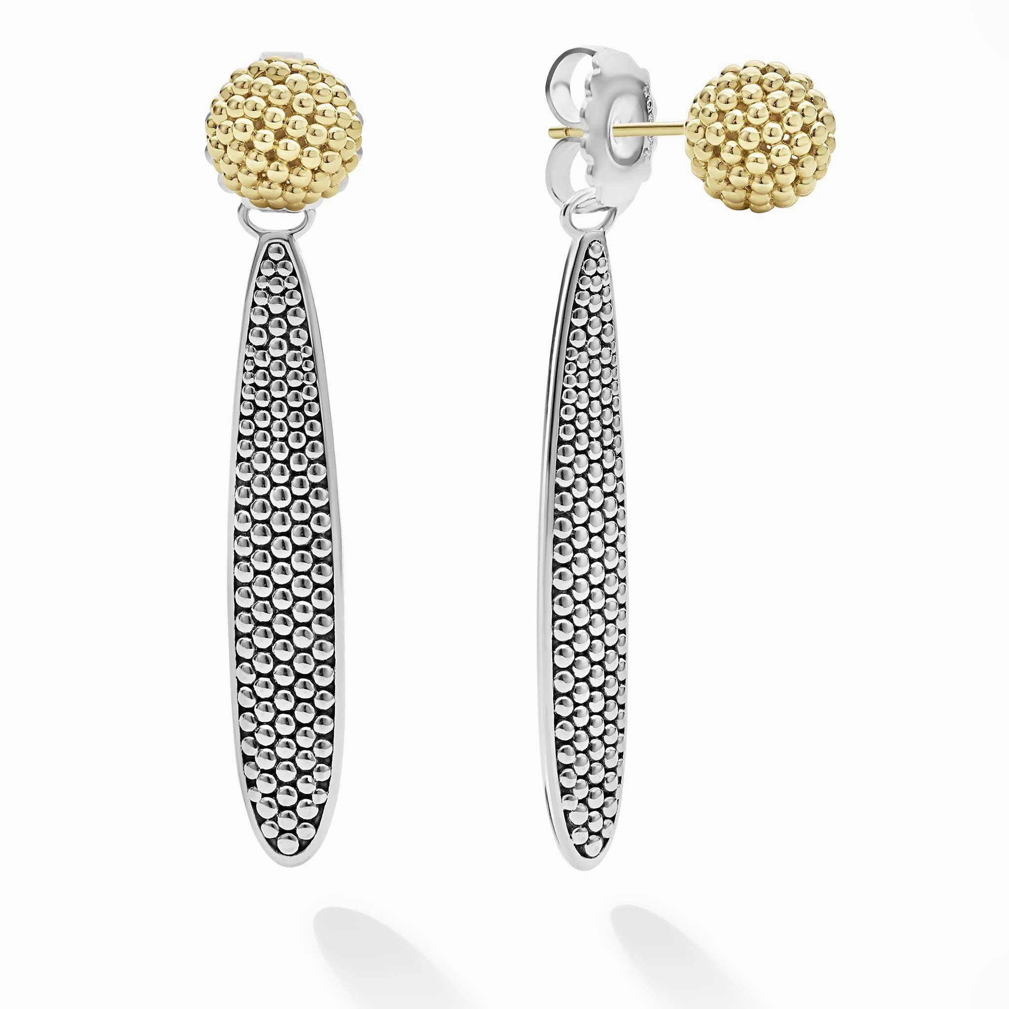 Signature Caviar Large Caviar Drop Earring Backs