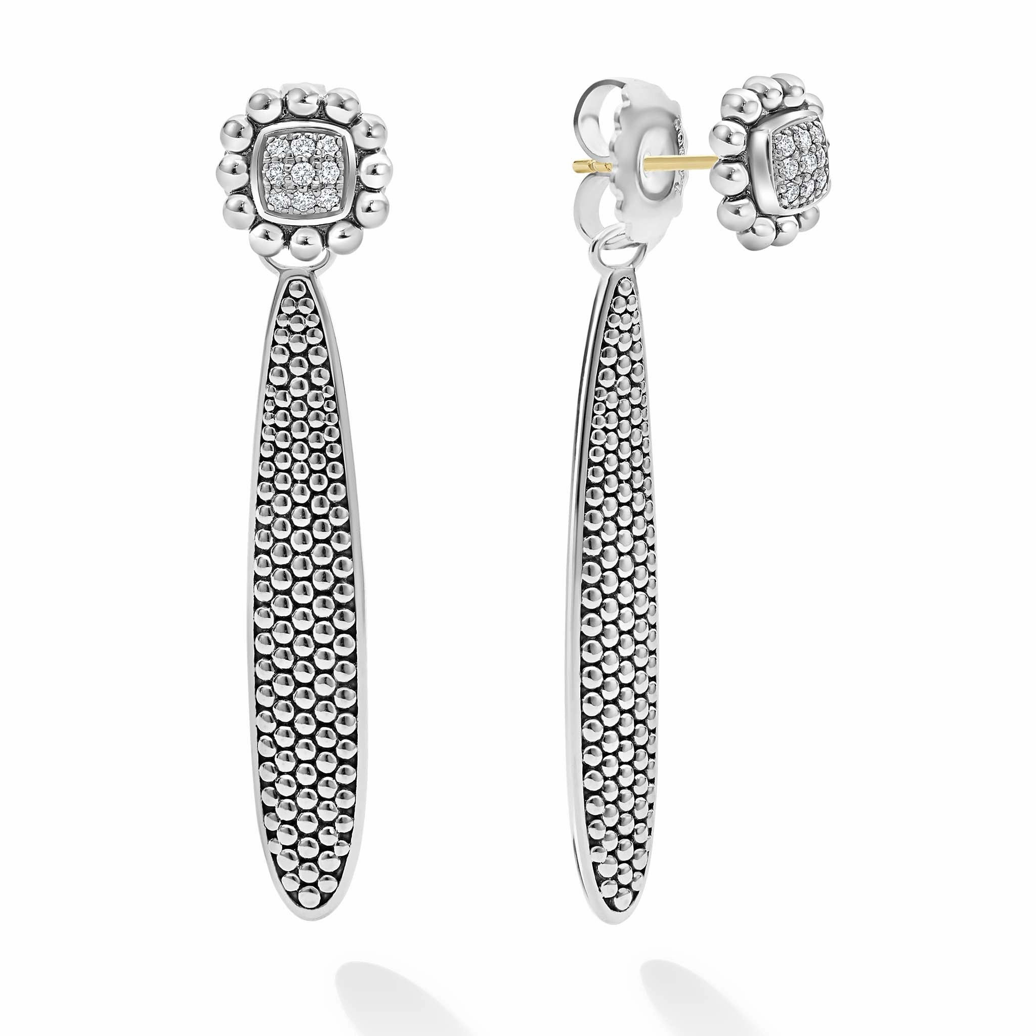 Signature Caviar Large Caviar Drop Earring Backs
