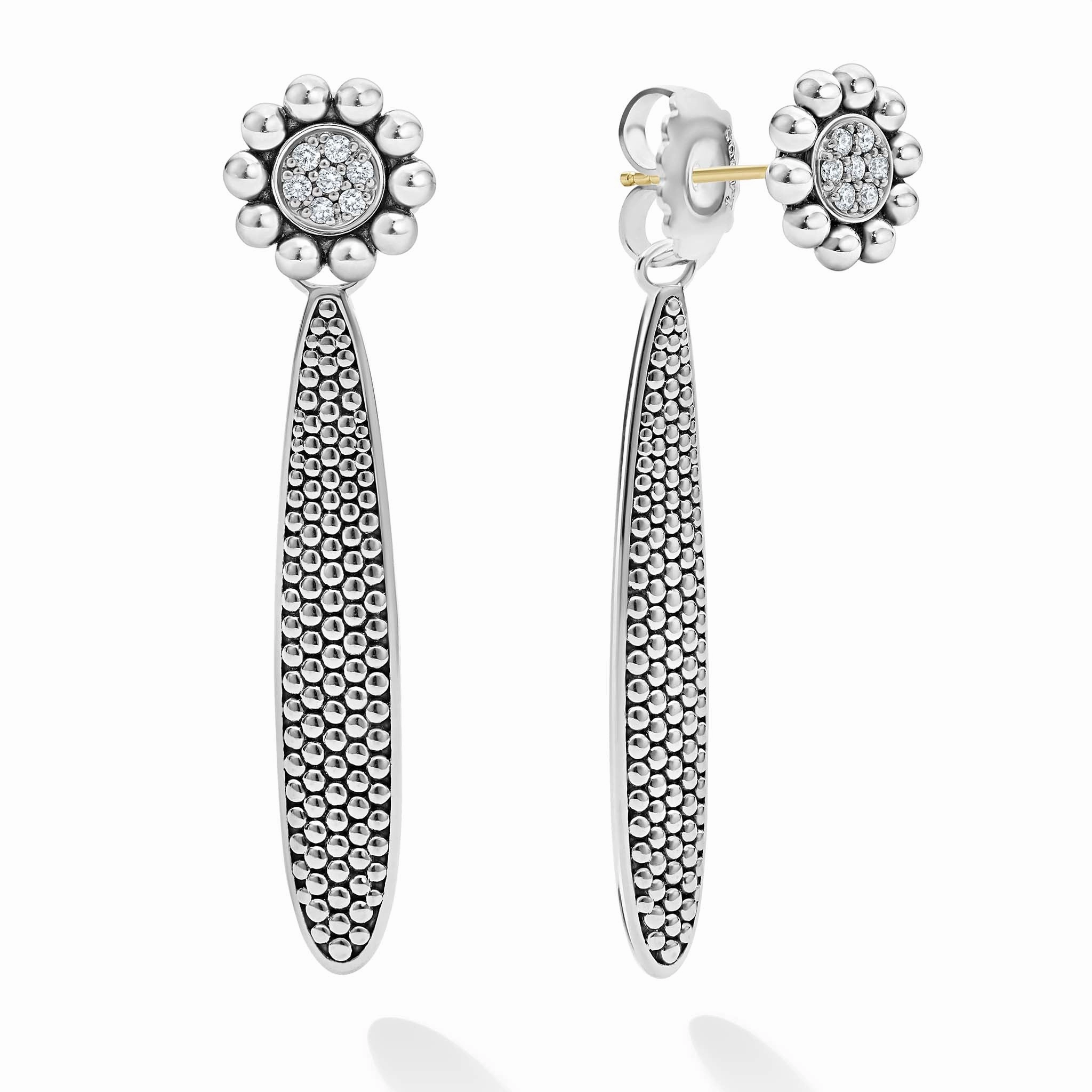 Signature Caviar Large Caviar Drop Earring Backs