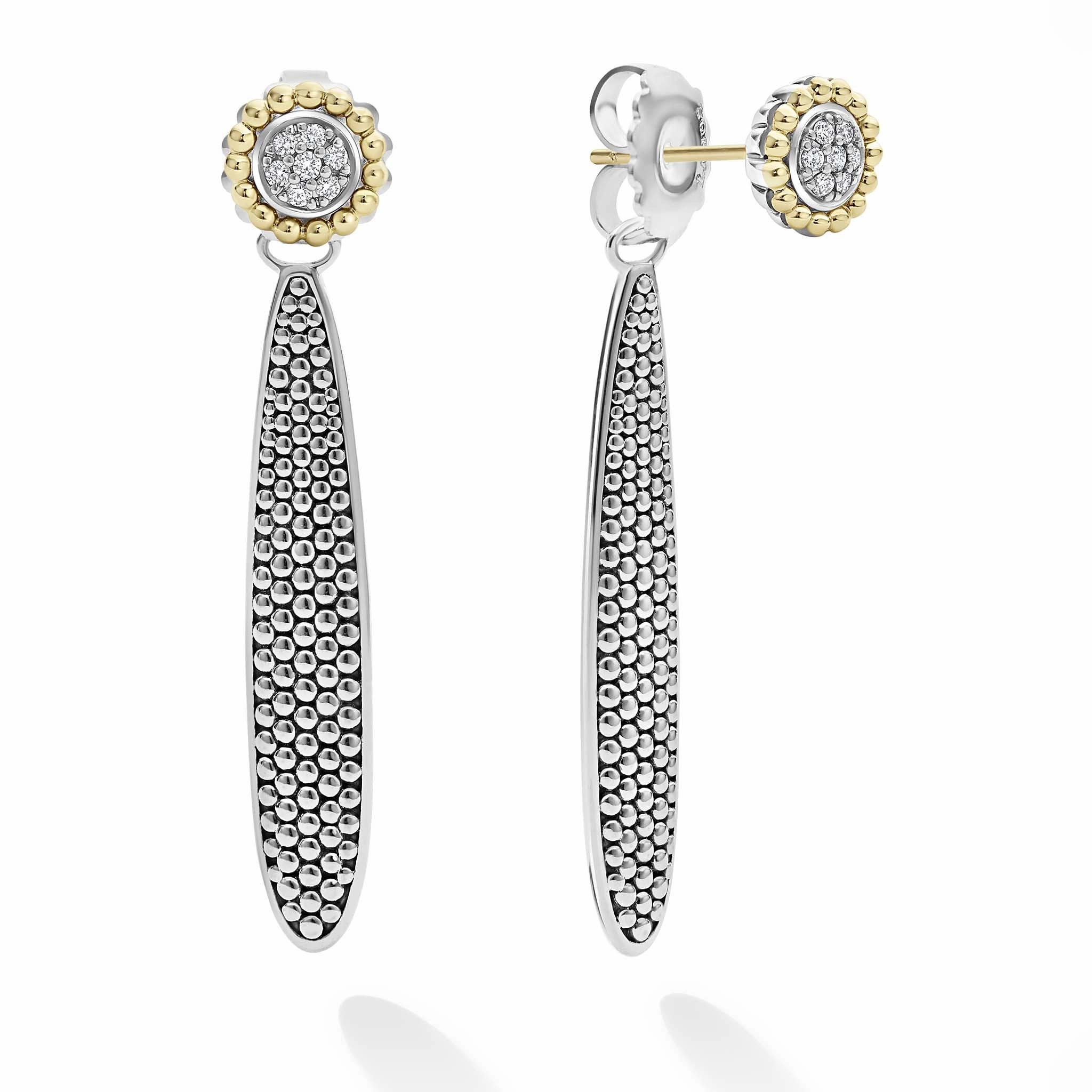 Signature Caviar Large Caviar Drop Earring Backs