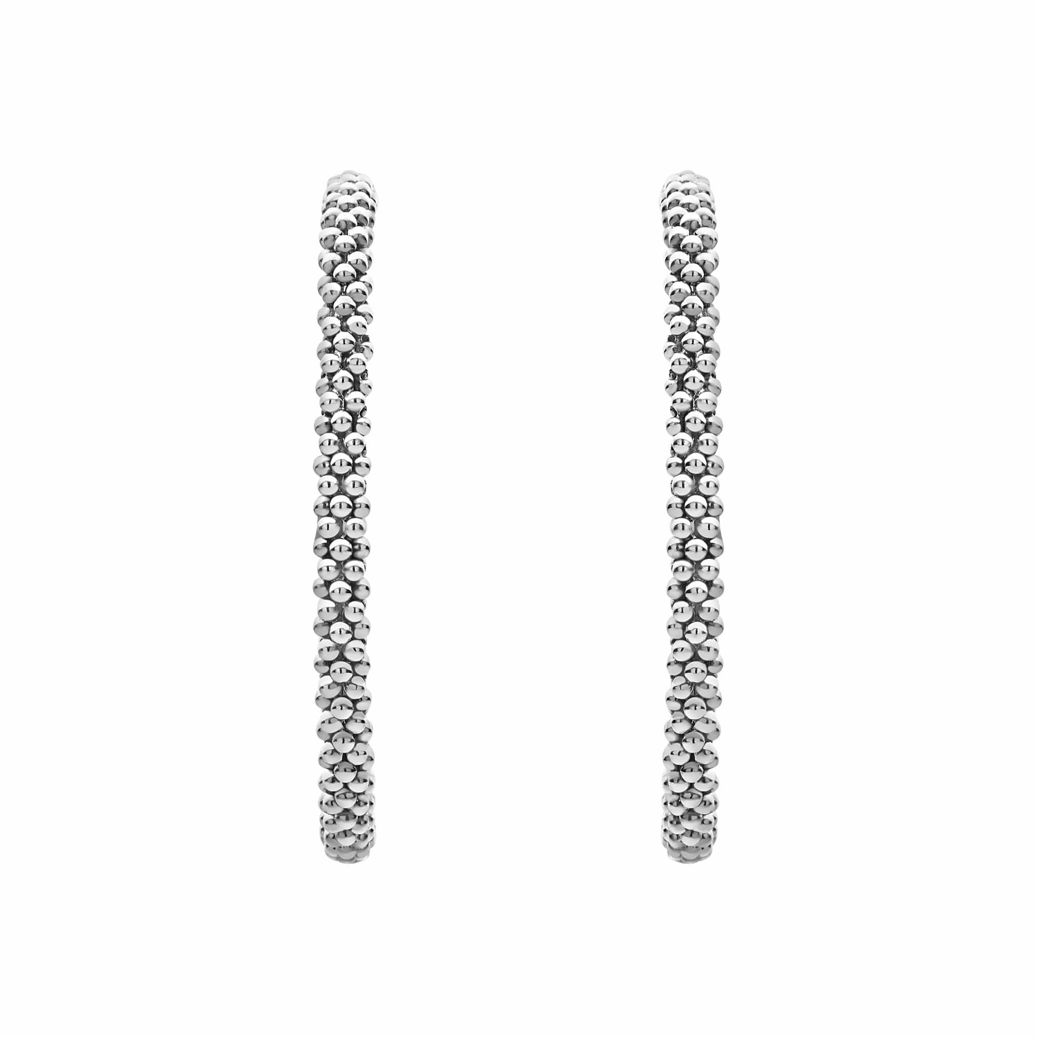 Signature Caviar Large Caviar Hoop Earrings