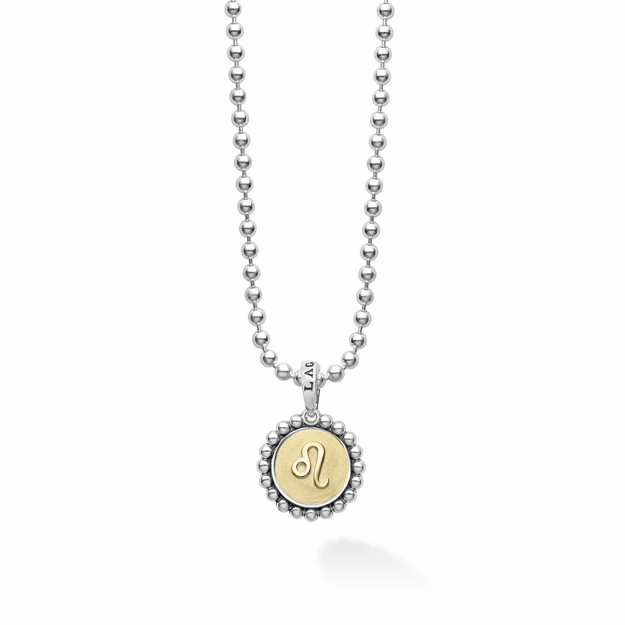Signature Caviar Leo Zodiac Charm Necklace