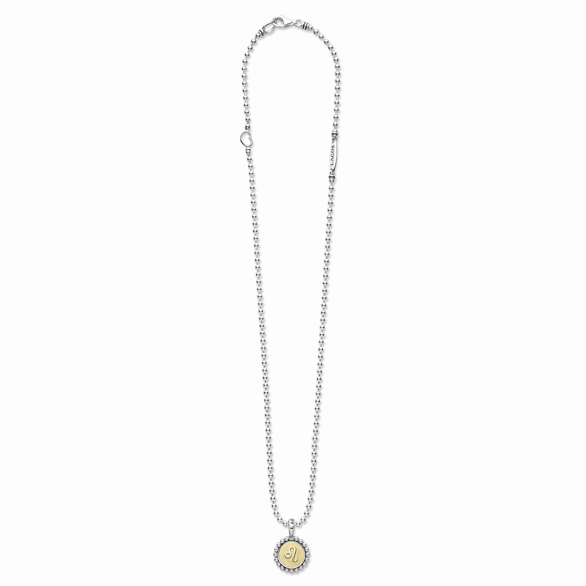 Signature Caviar Leo Zodiac Charm Necklace