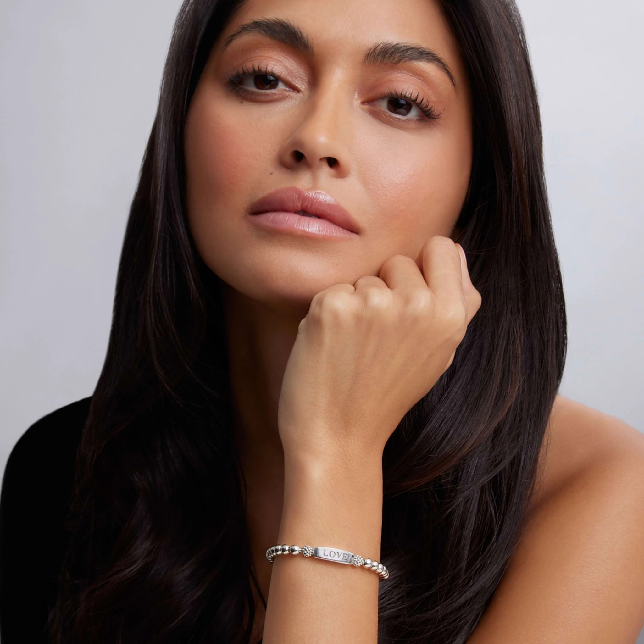 Signature Caviar Love Stretch Bead Bracelet