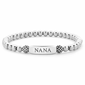 Signature Caviar Nana Stretch Bead Bracelet