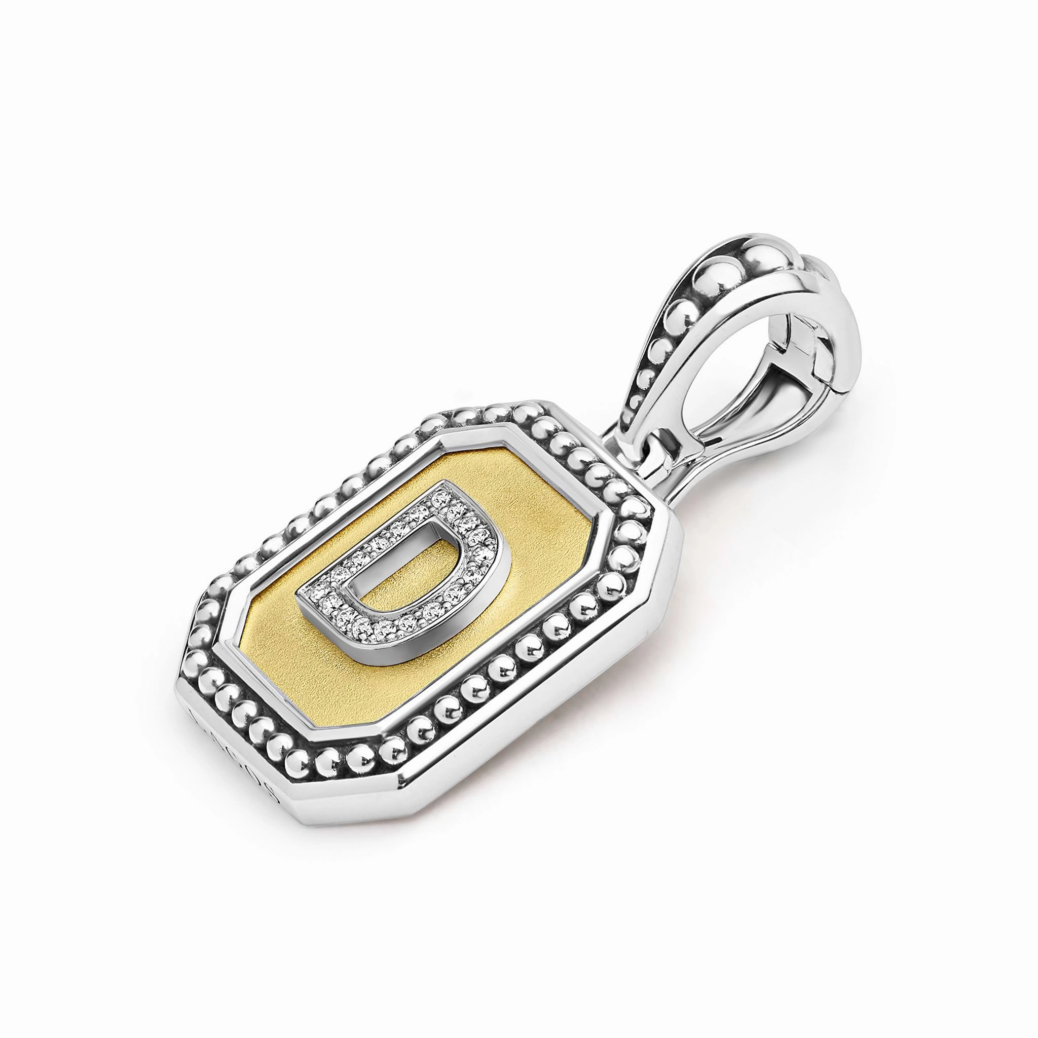 Signature Caviar Octagon Diamond D Initial Charm