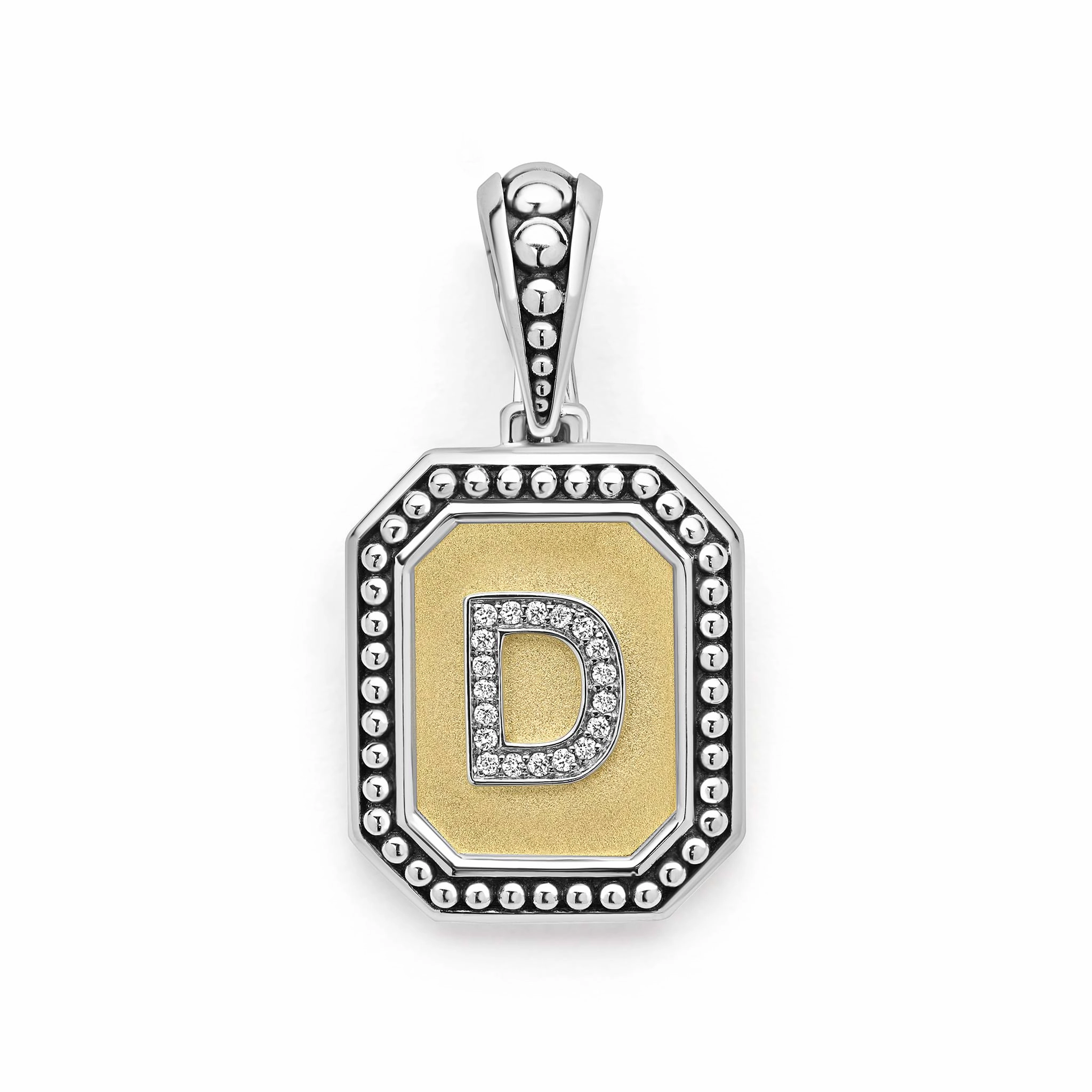Signature Caviar Octagon Diamond D Initial Charm