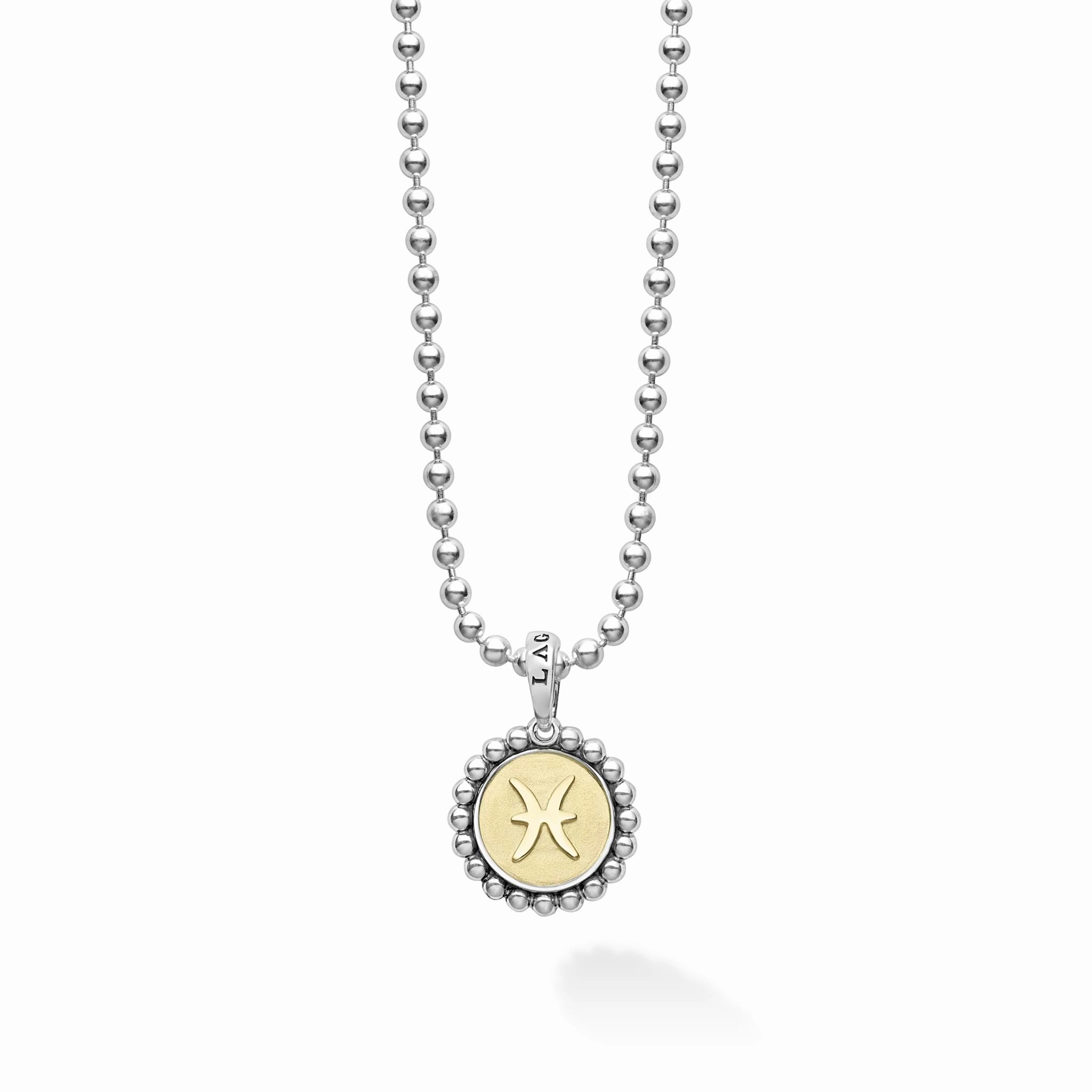 Signature Caviar Pisces Zodiac Charm Necklace