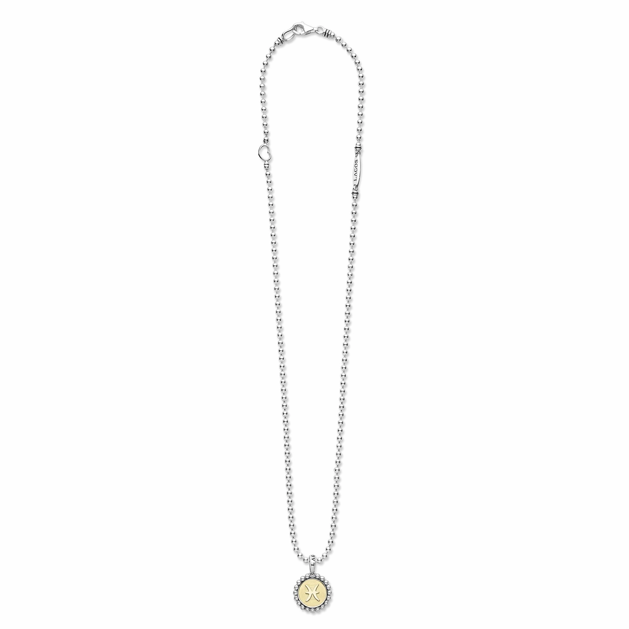 Signature Caviar Pisces Zodiac Charm Necklace