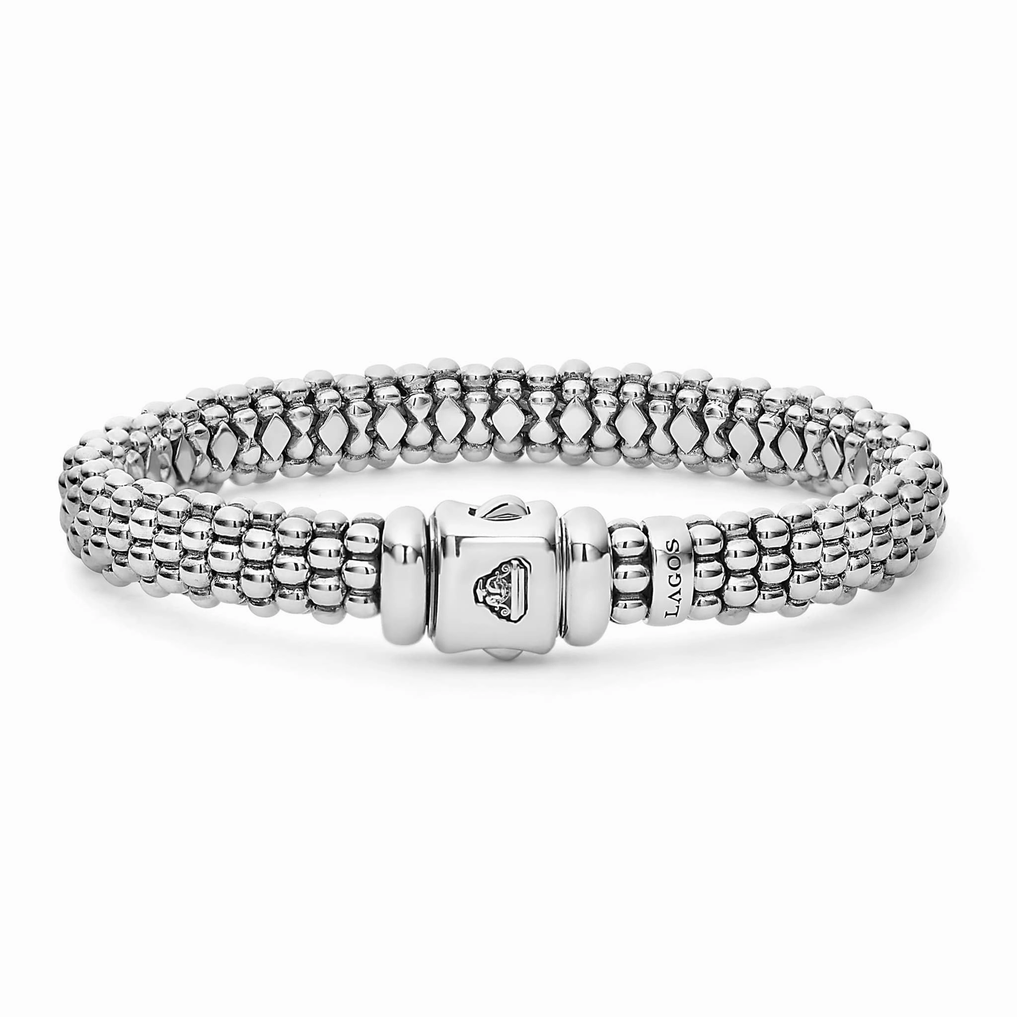 Signature Caviar Silver Caviar Bracelet | 9mm