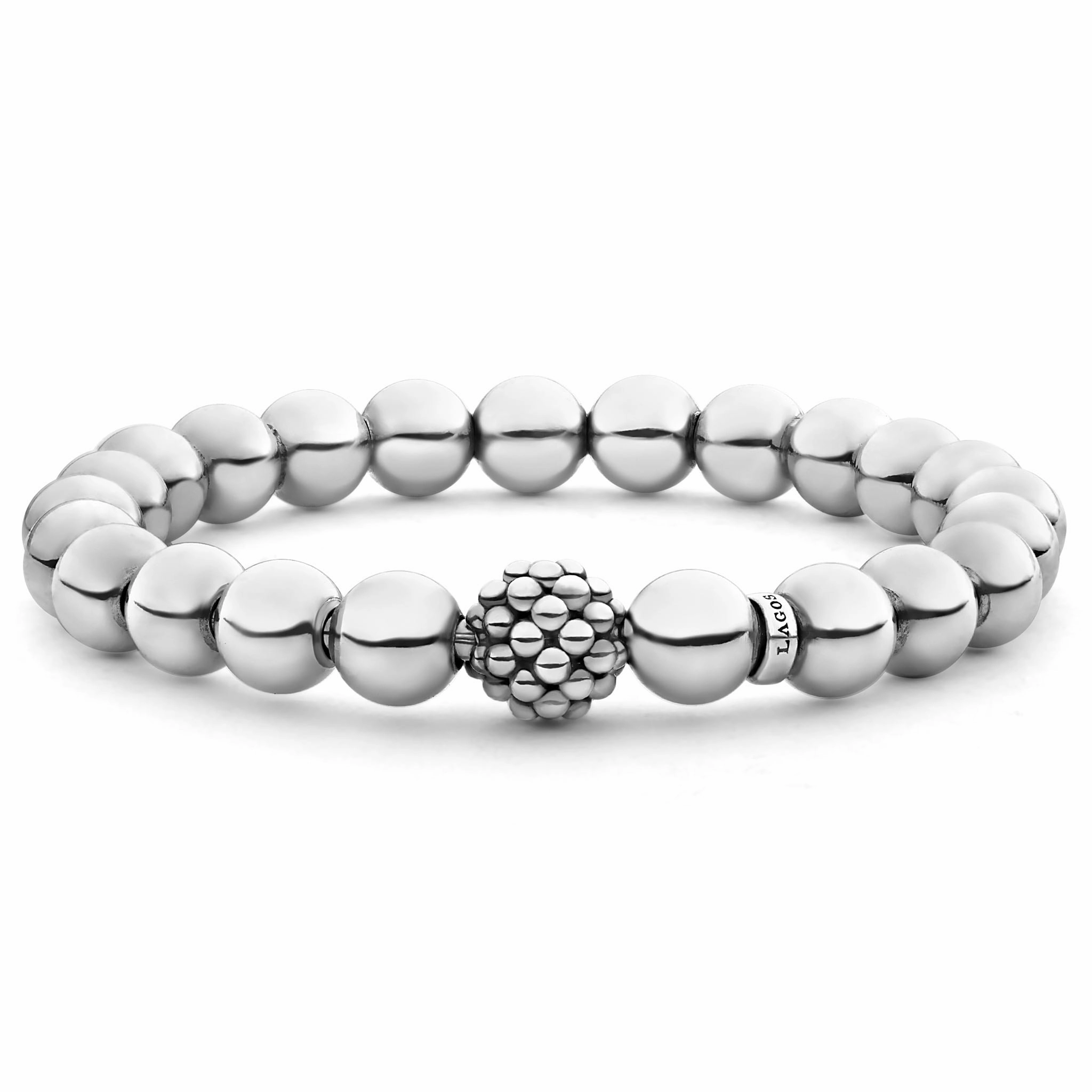 Signature Caviar Silver Stretch and ID Link Bracelet Gift Set