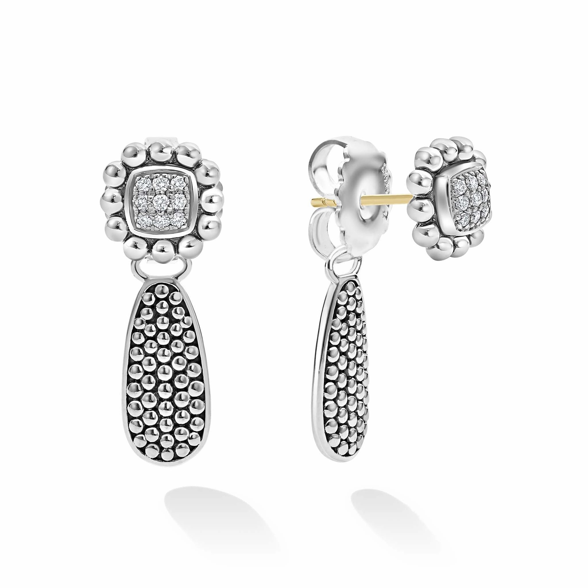 Signature Caviar Small Caviar Drop Earring Backs