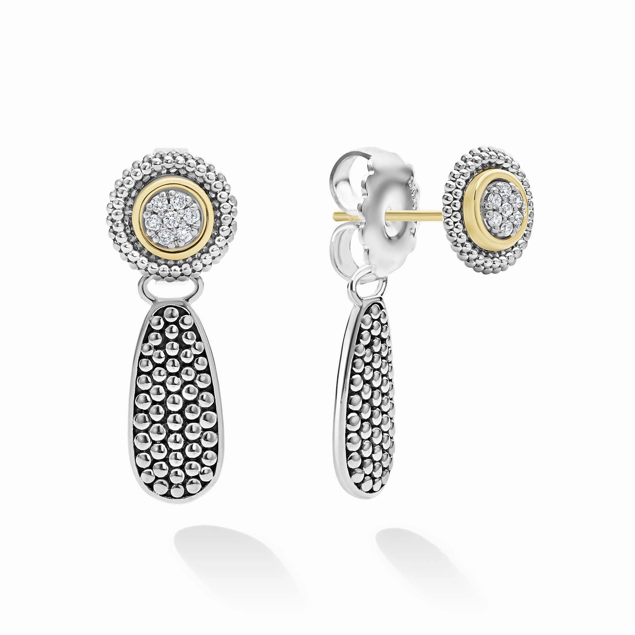 Signature Caviar Small Caviar Drop Earring Backs