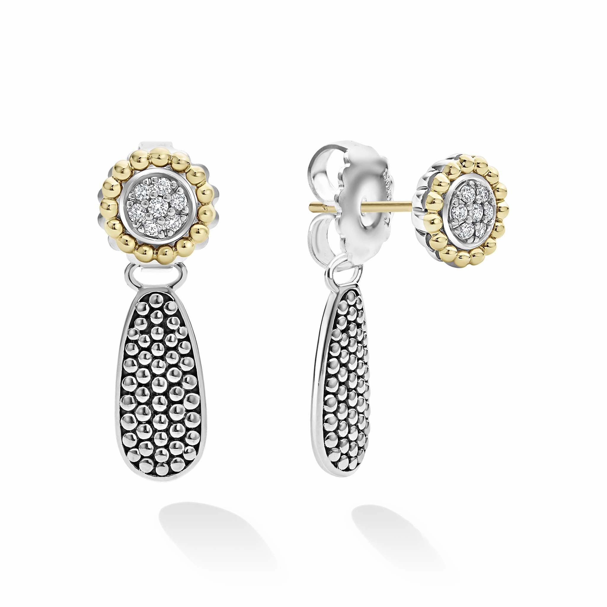 Signature Caviar Small Caviar Drop Earring Backs