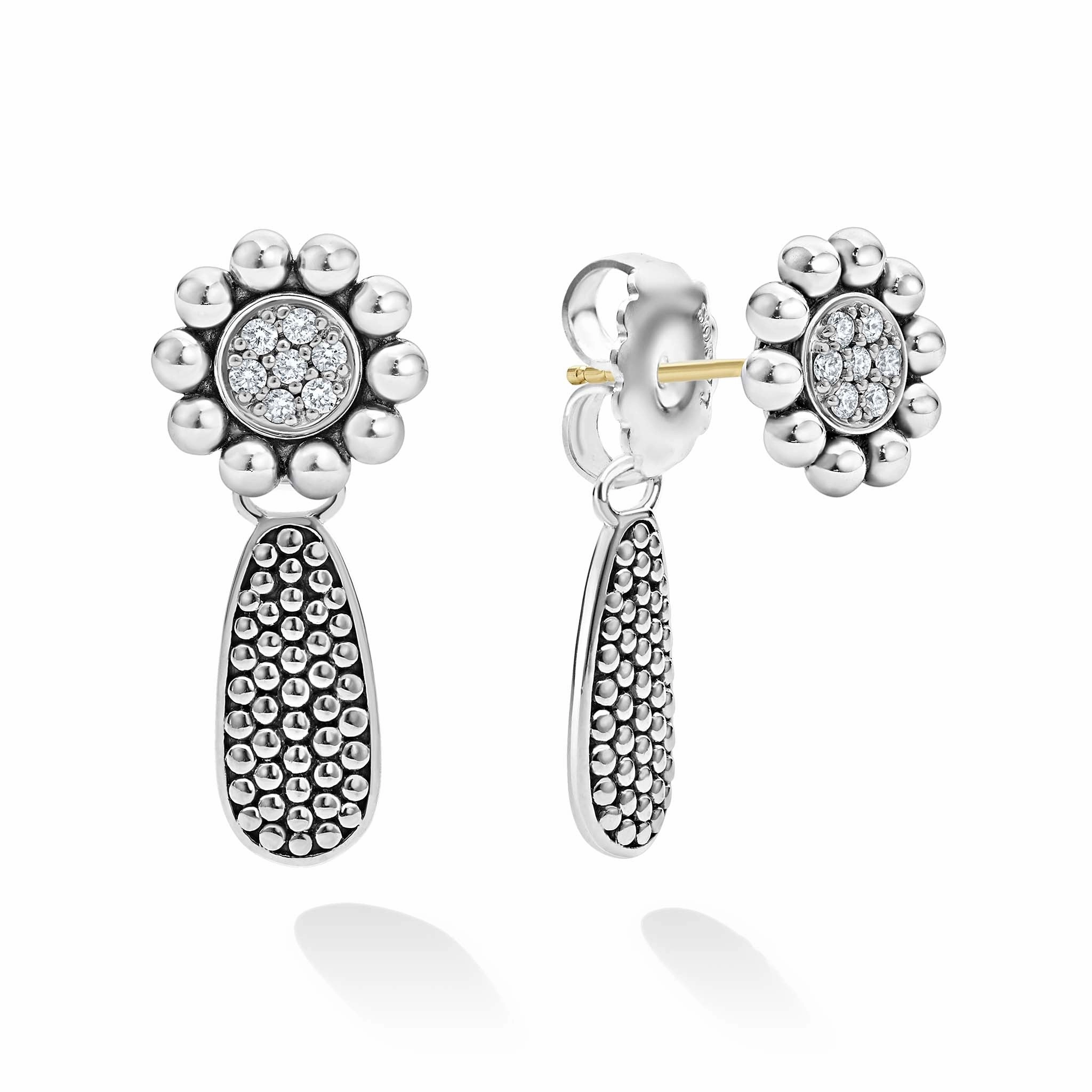 Signature Caviar Small Caviar Drop Earring Backs