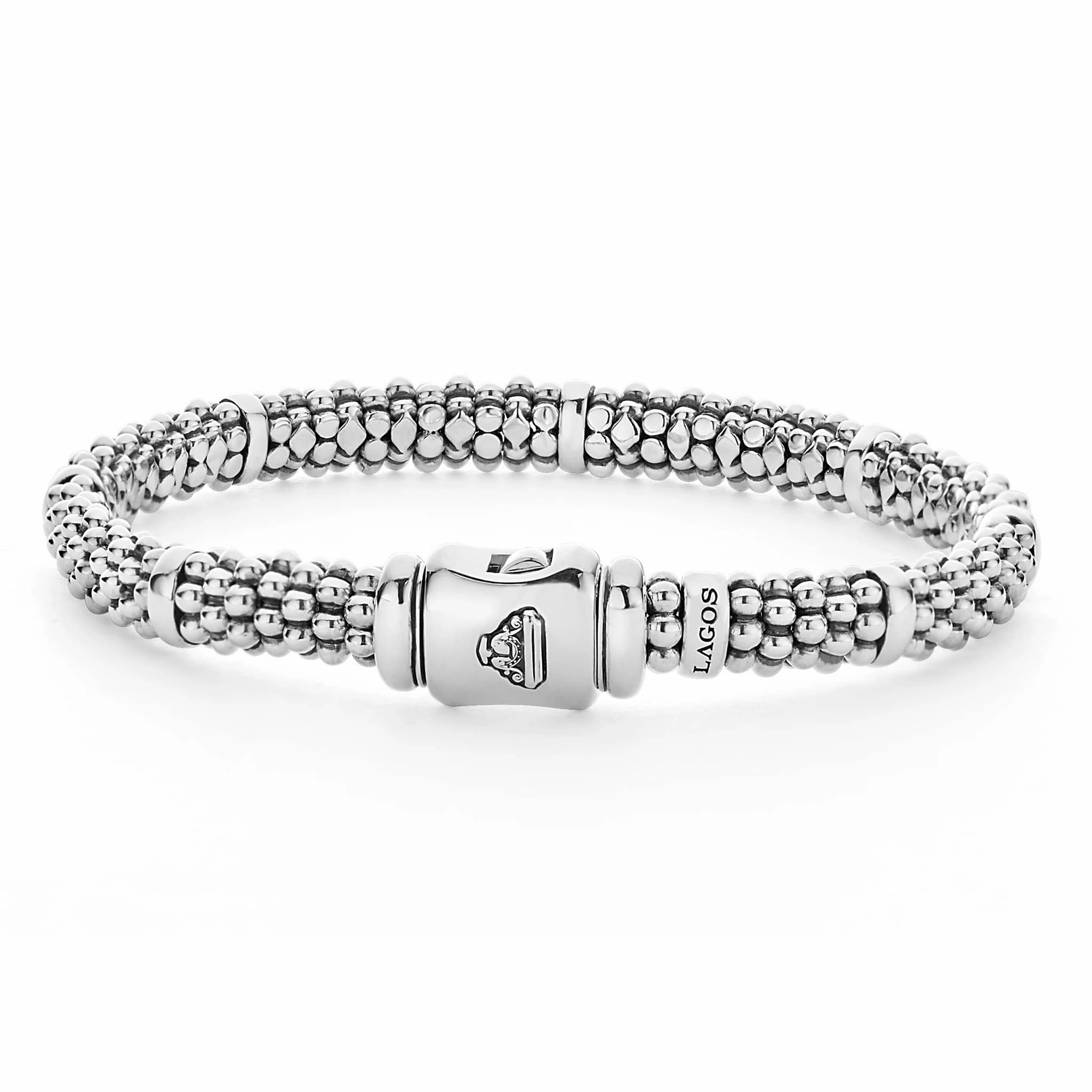 Signature Caviar Sterling Silver Caviar Bracelet | 6mm