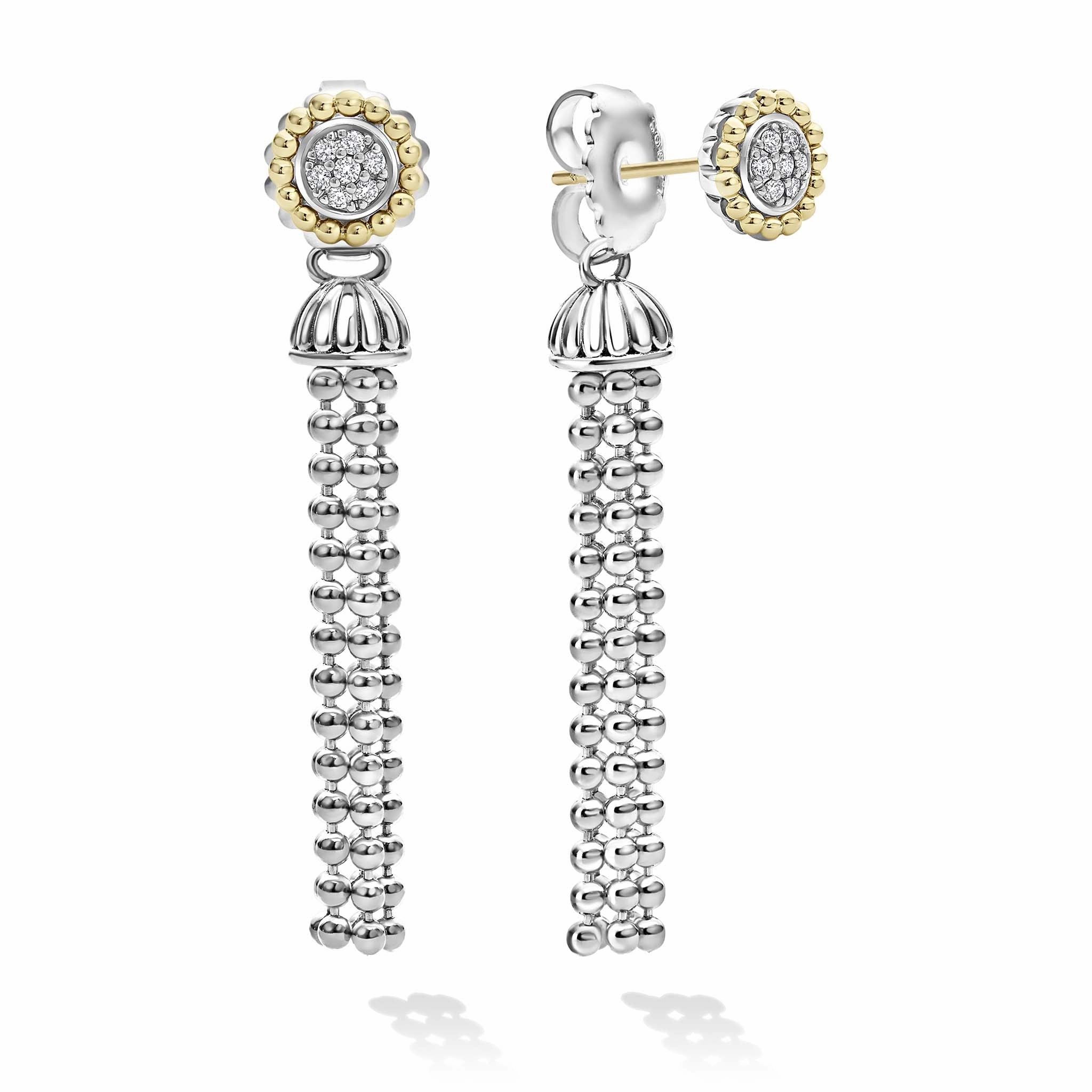 Signature Caviar Tassel Drop Earring Backs