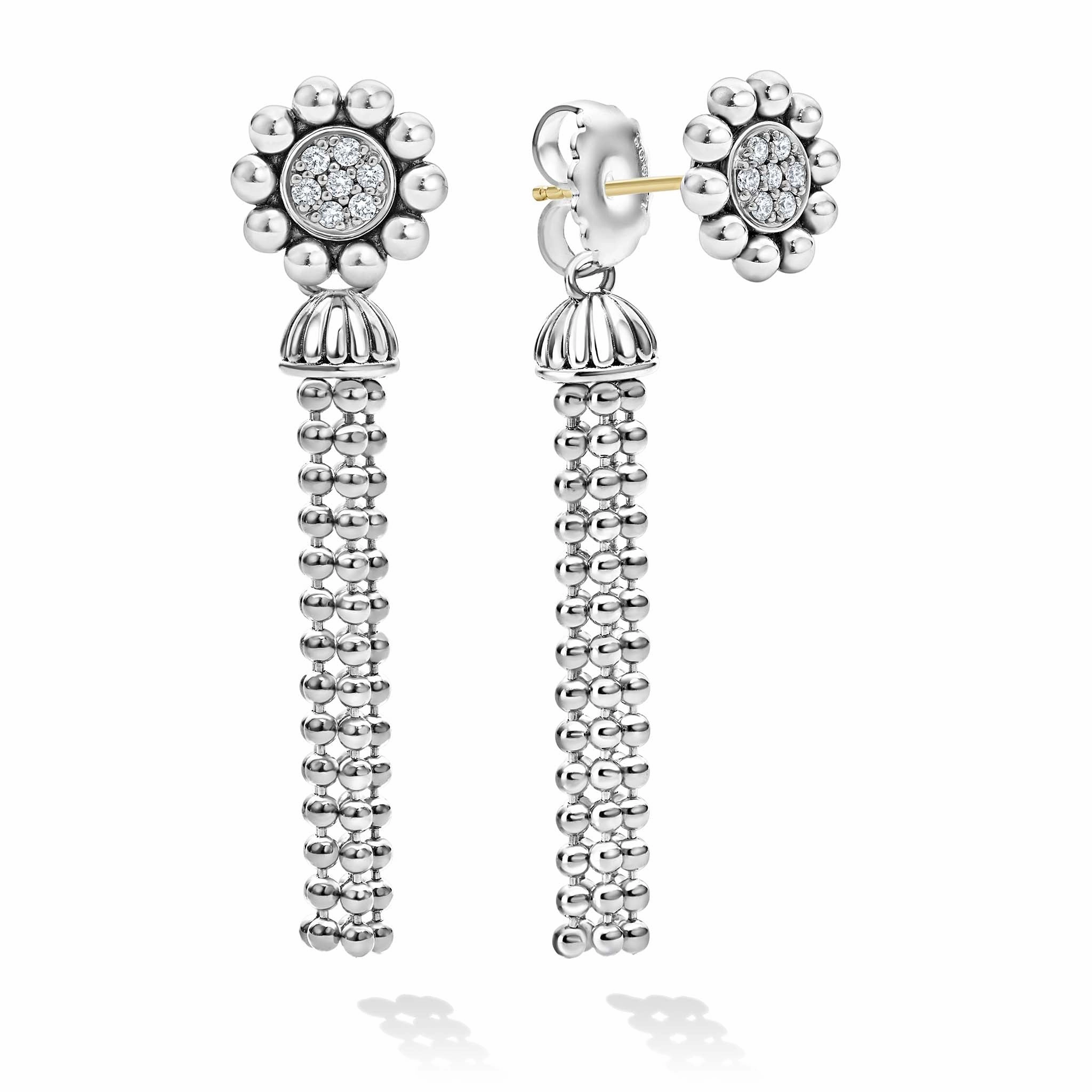 Signature Caviar Tassel Drop Earring Backs