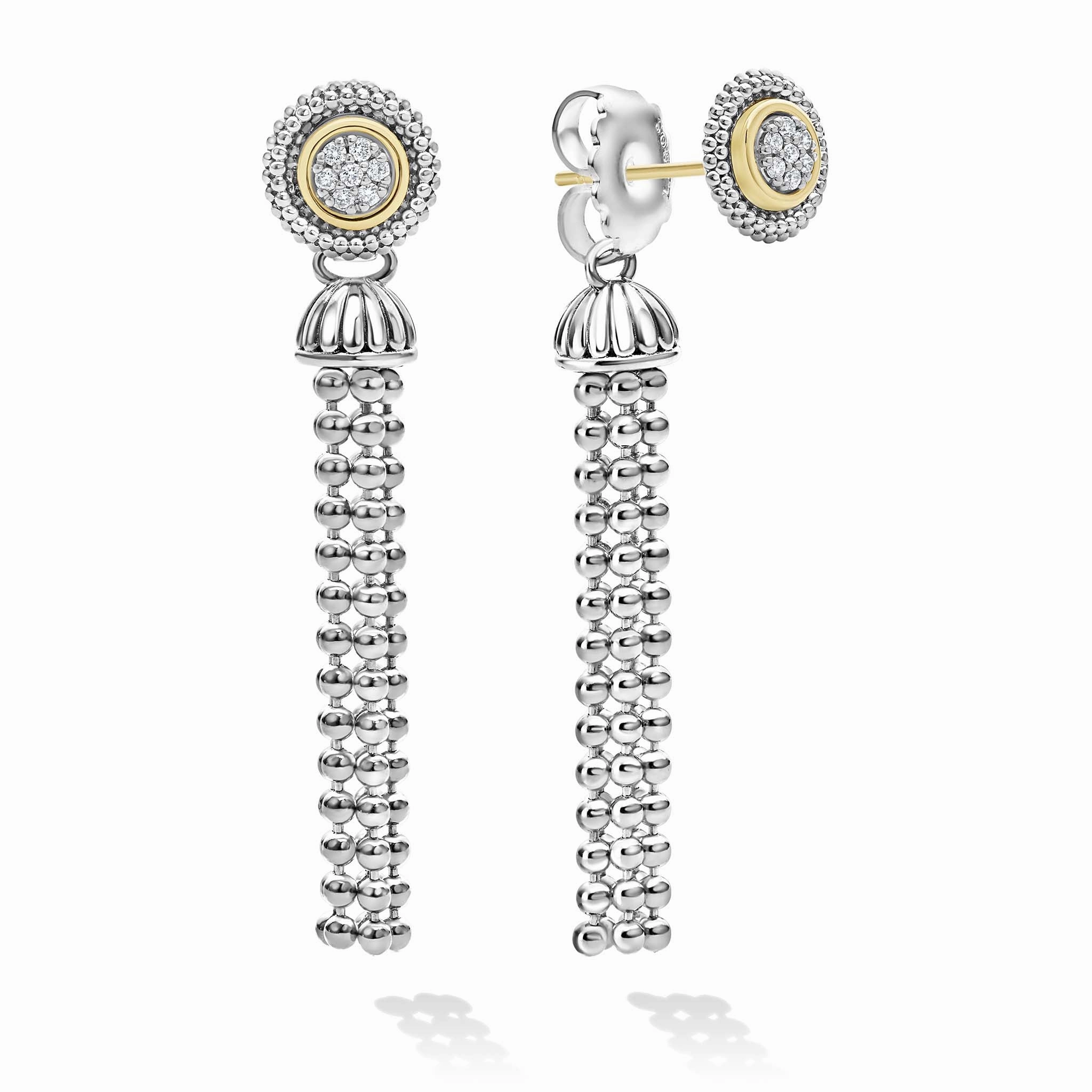 Signature Caviar Tassel Drop Earring Backs