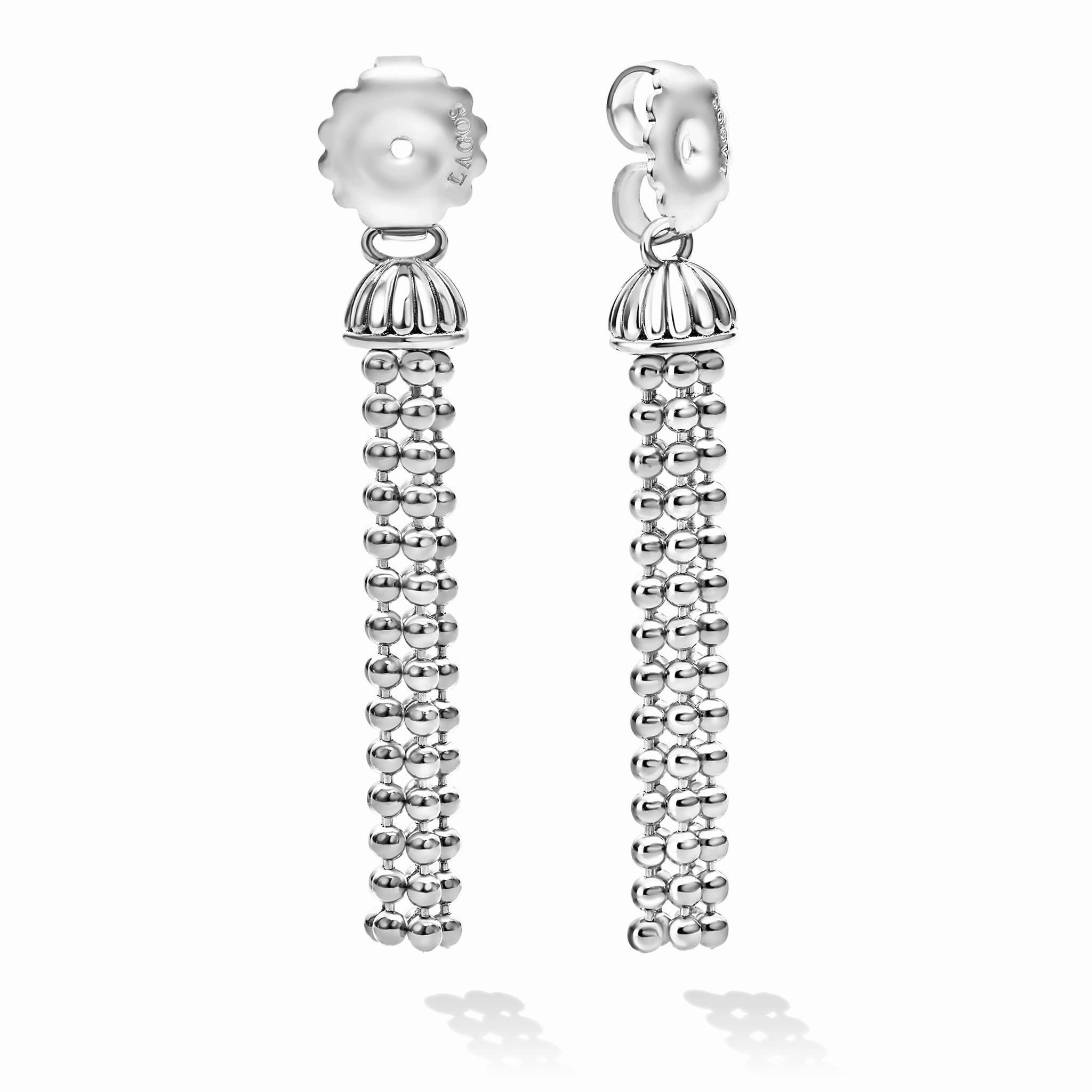 Signature Caviar Tassel Drop Earring Backs