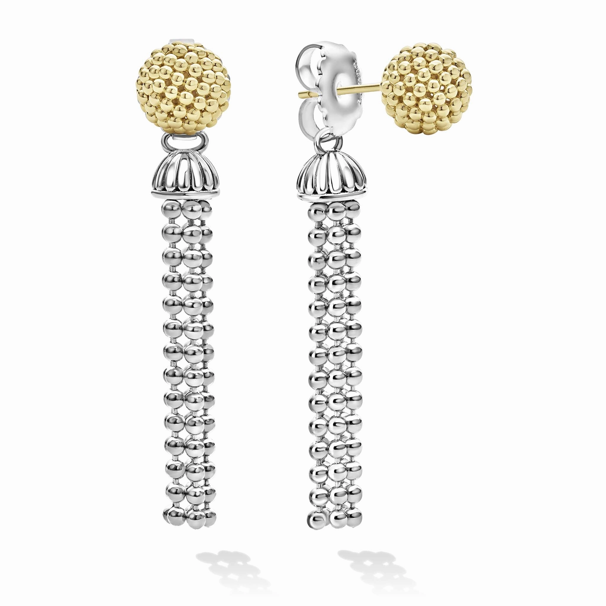 Signature Caviar Tassel Drop Earring Backs