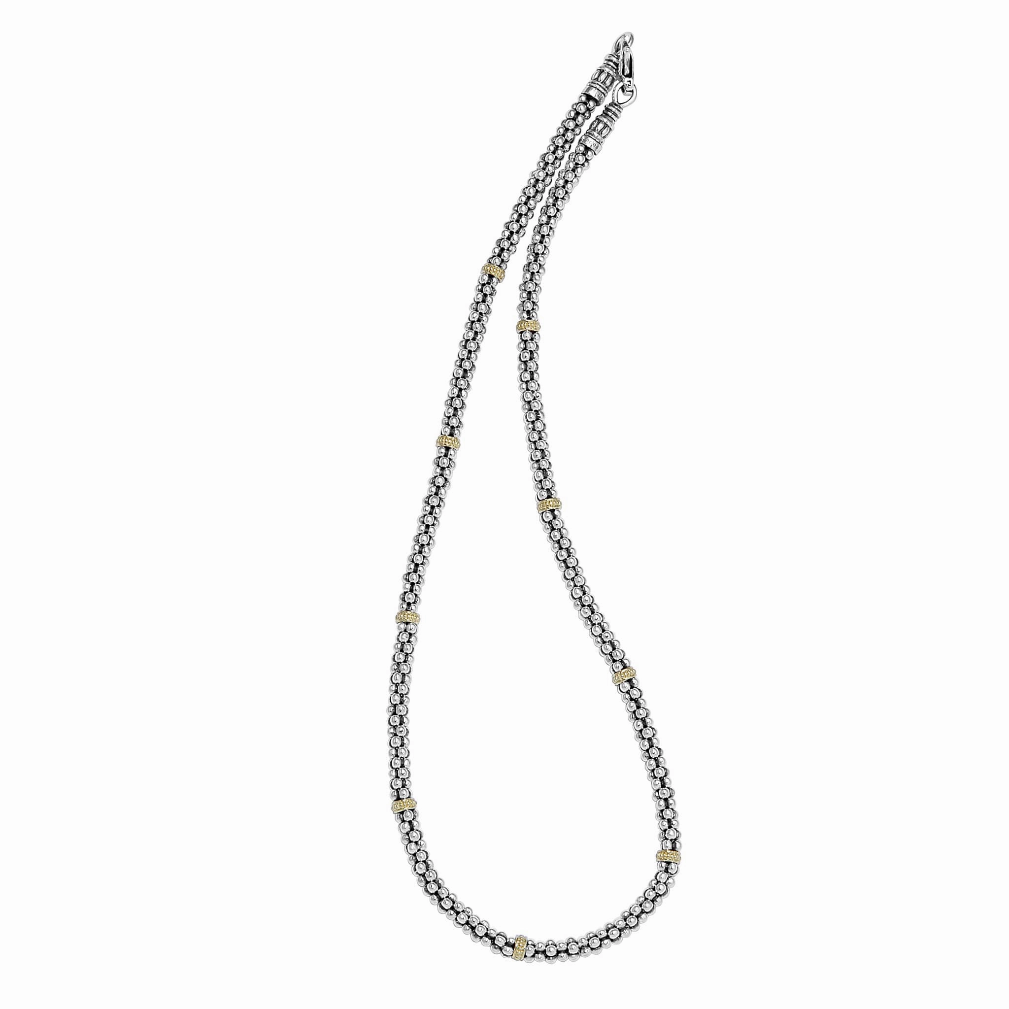 Signature Caviar Two-Tone Caviar Beaded Necklace | 5mm