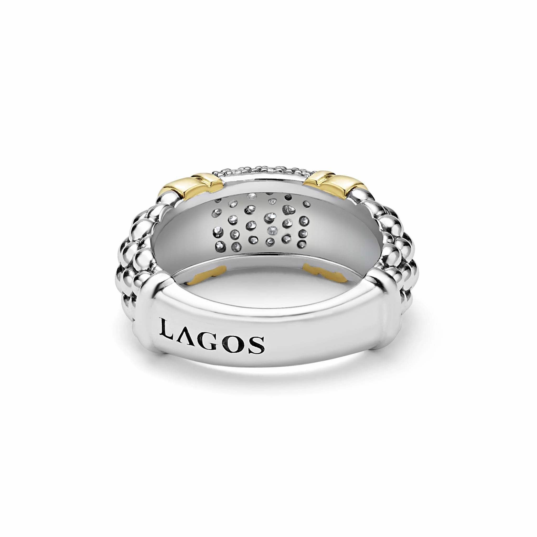 Signature Caviar Two-Tone Caviar Diamond Ring | 9mm