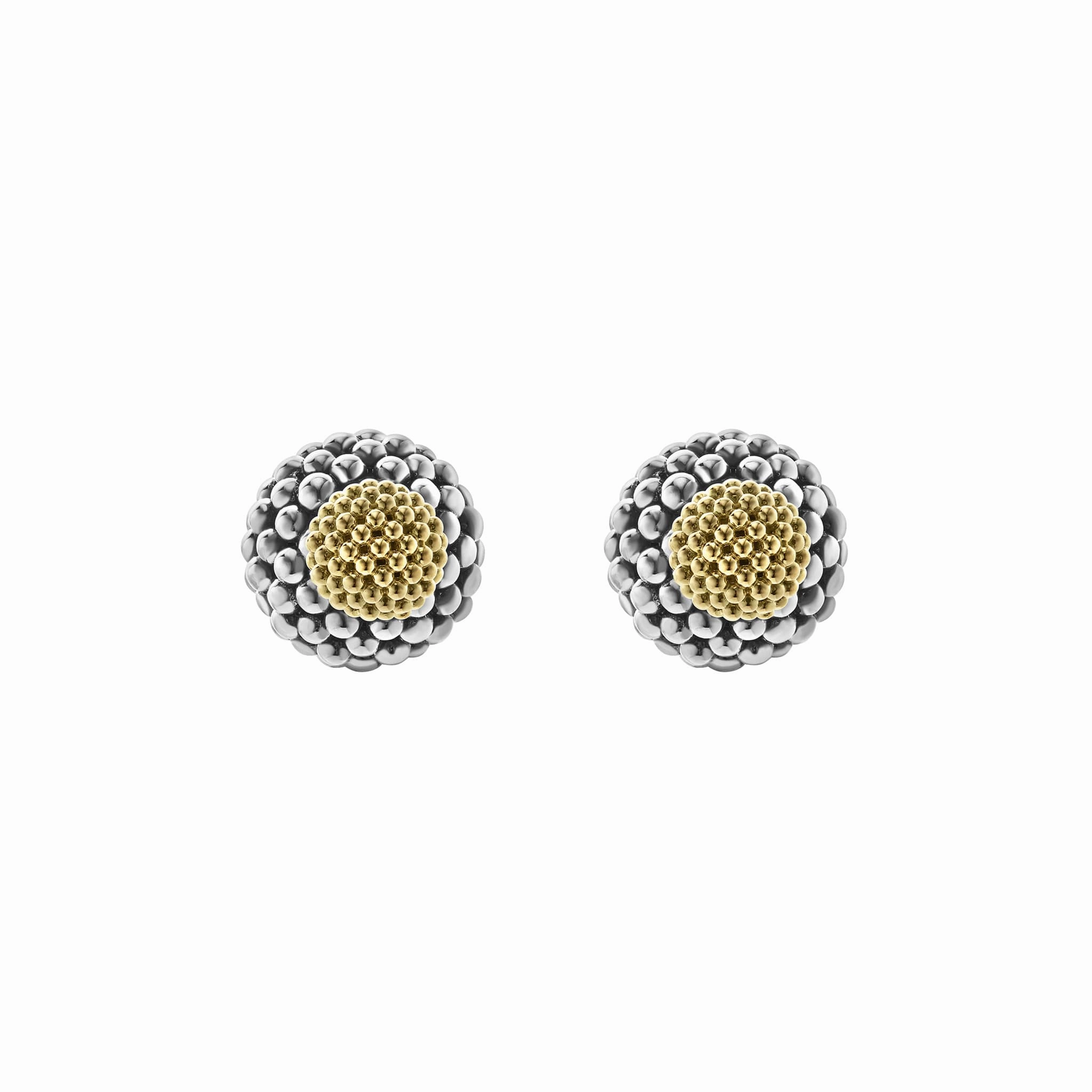 Signature Caviar Two-Tone Caviar Front-Back Earrings