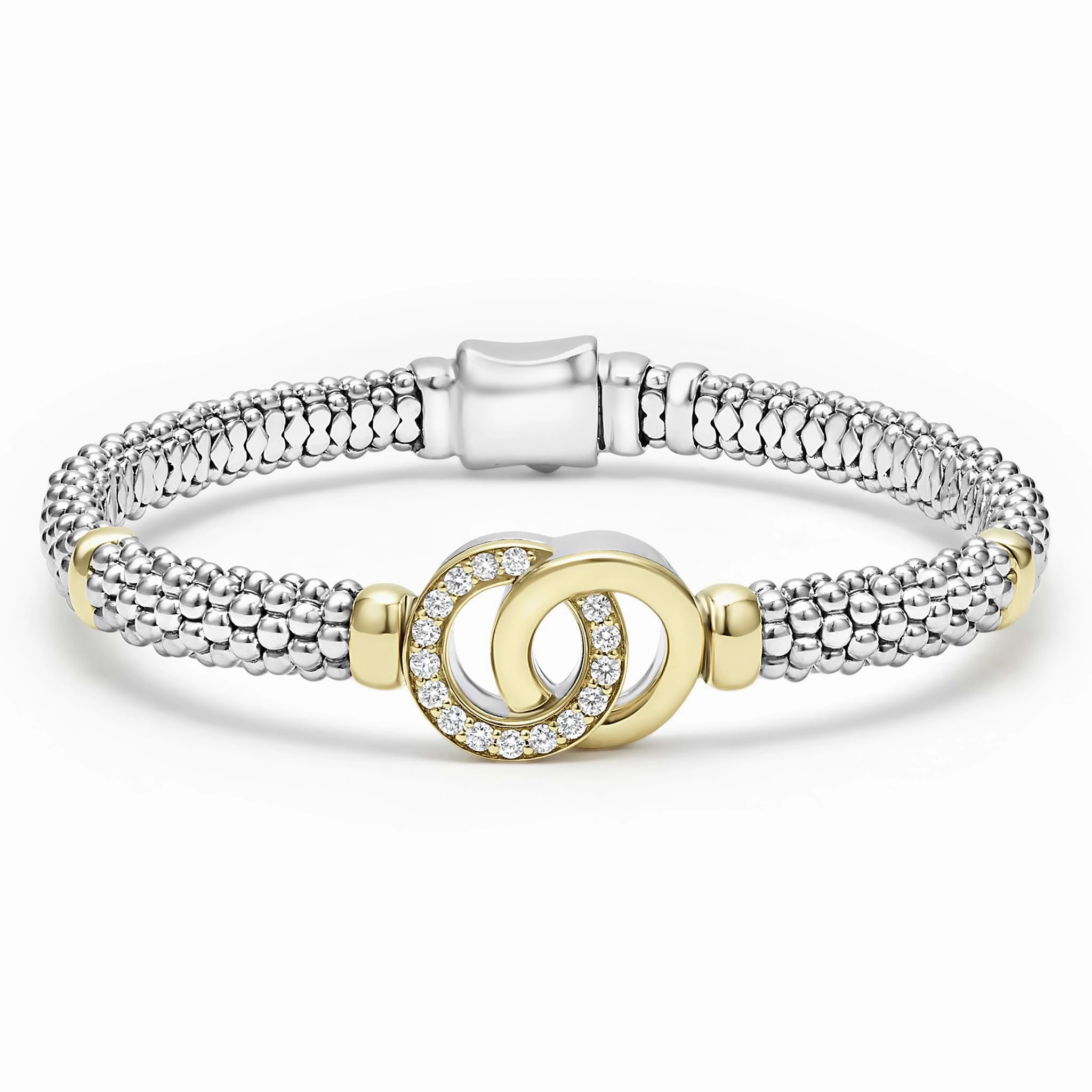 Signature Caviar Two-Tone Interlocking Diamond Trio Gift Set