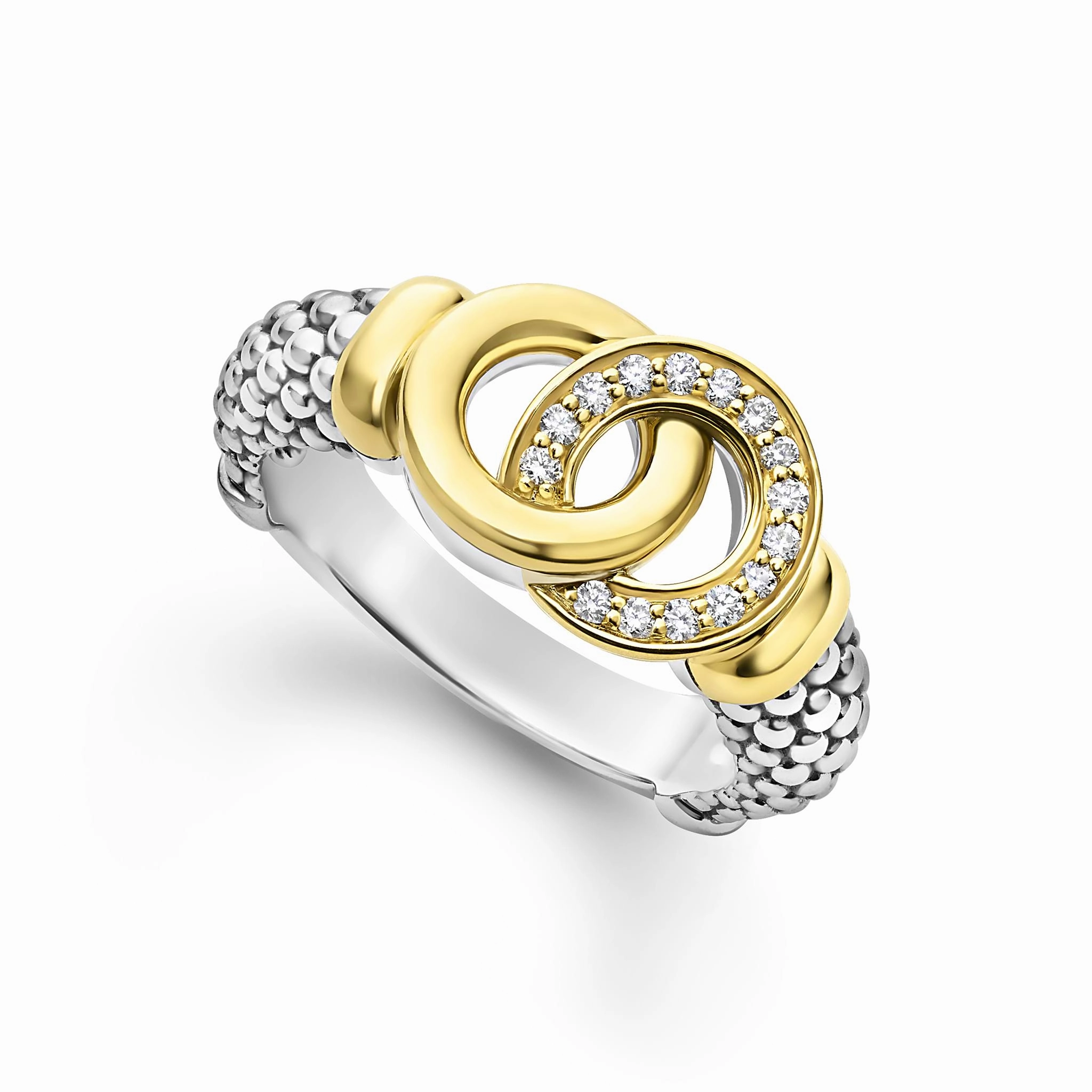Signature Caviar Two-Tone Interlocking Diamond Trio Gift Set