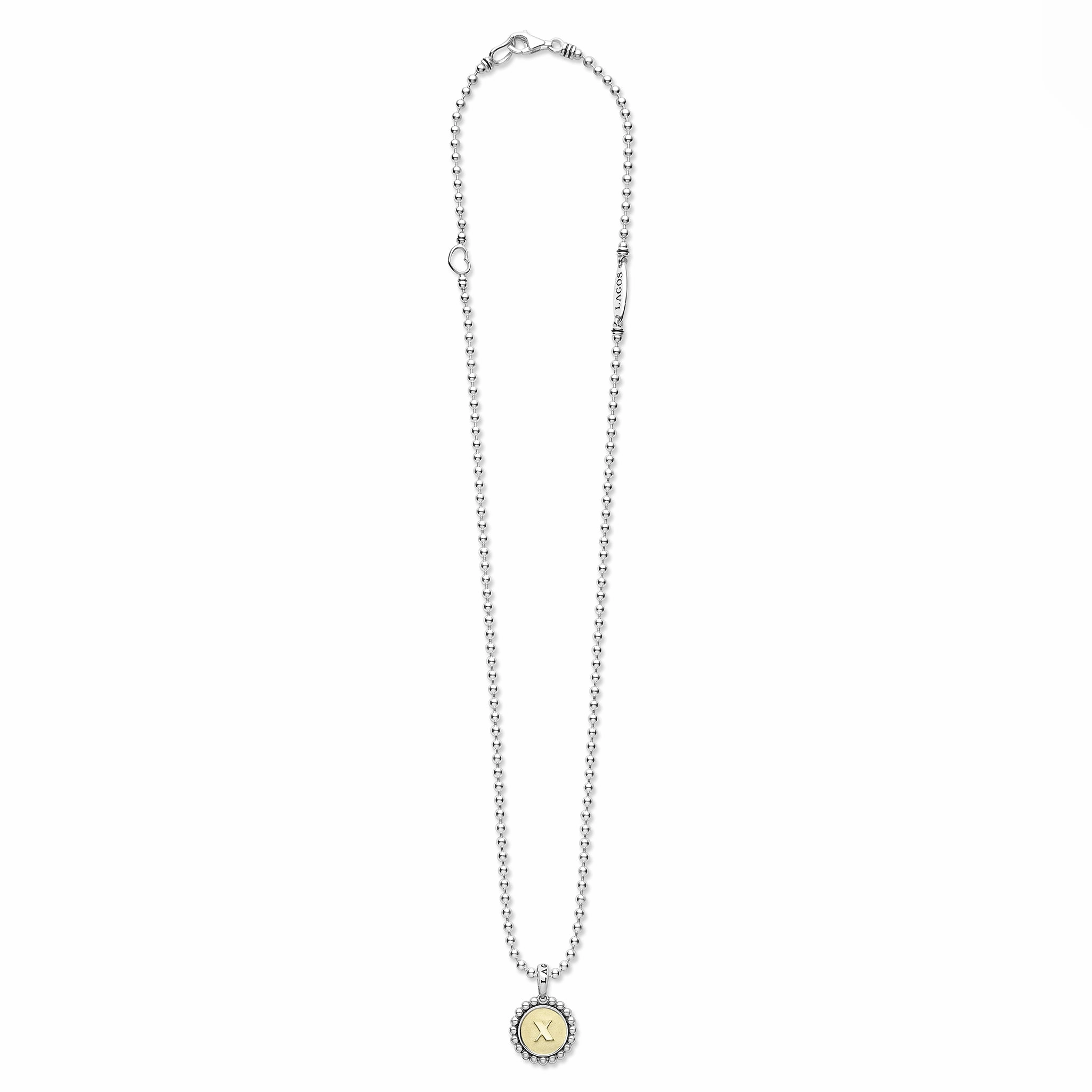 Signature Caviar X Initial Charm Necklace