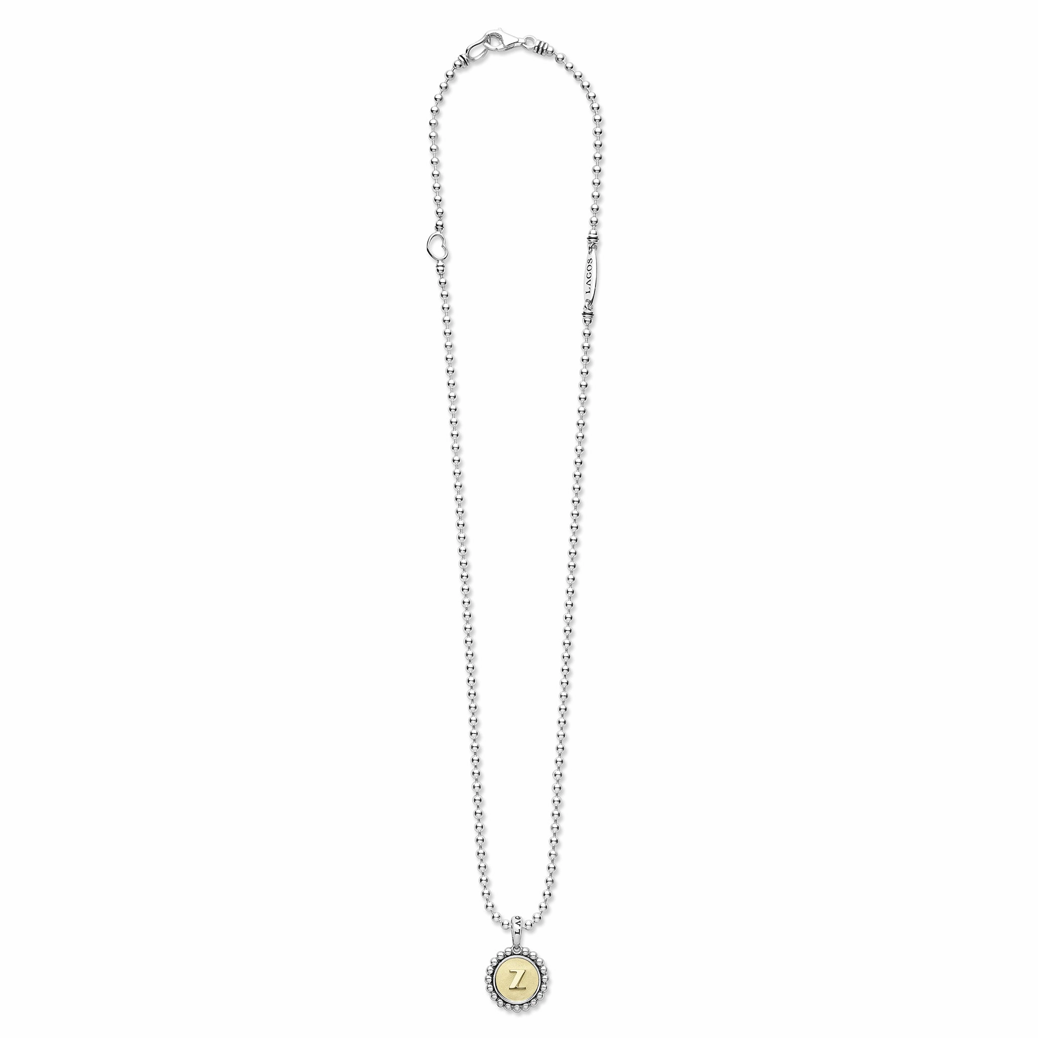 Signature Caviar Z Initial Charm Necklace