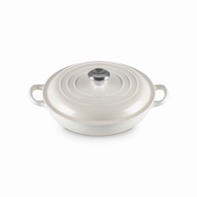 Signature Shallow Casserole, 22cm, Meringue curtain fabric, upholstery textile