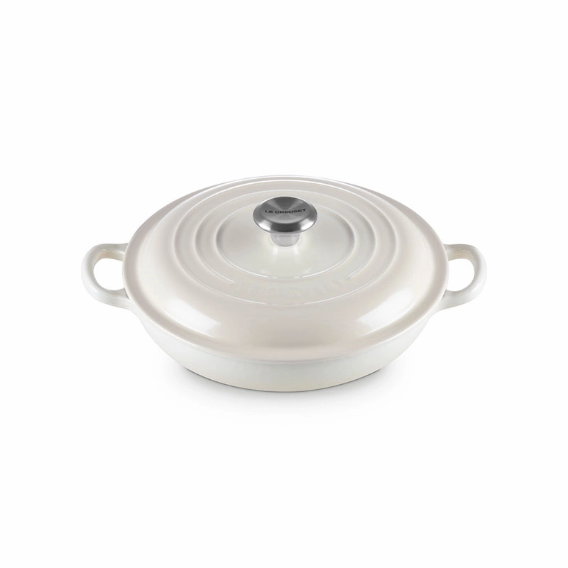 Signature Shallow Casserole, 22cm, Meringue curtain fabric, upholstery textile