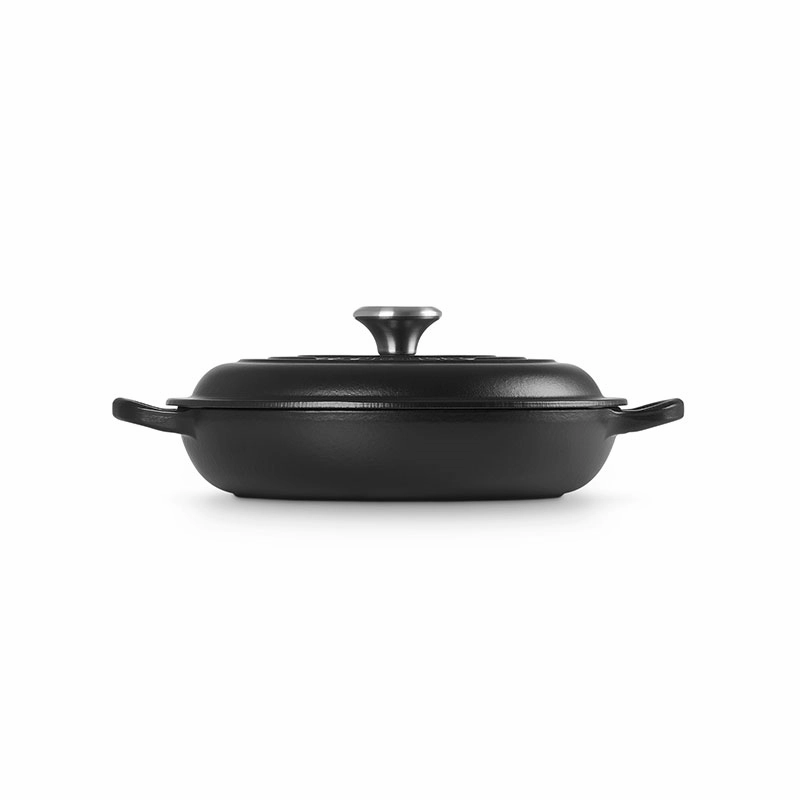 Signature Shallow Casserole, 22cm, Satin Black